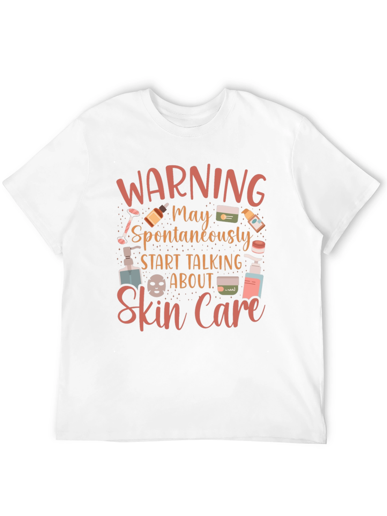 Black Warning Skin Care T-Shirt view 12