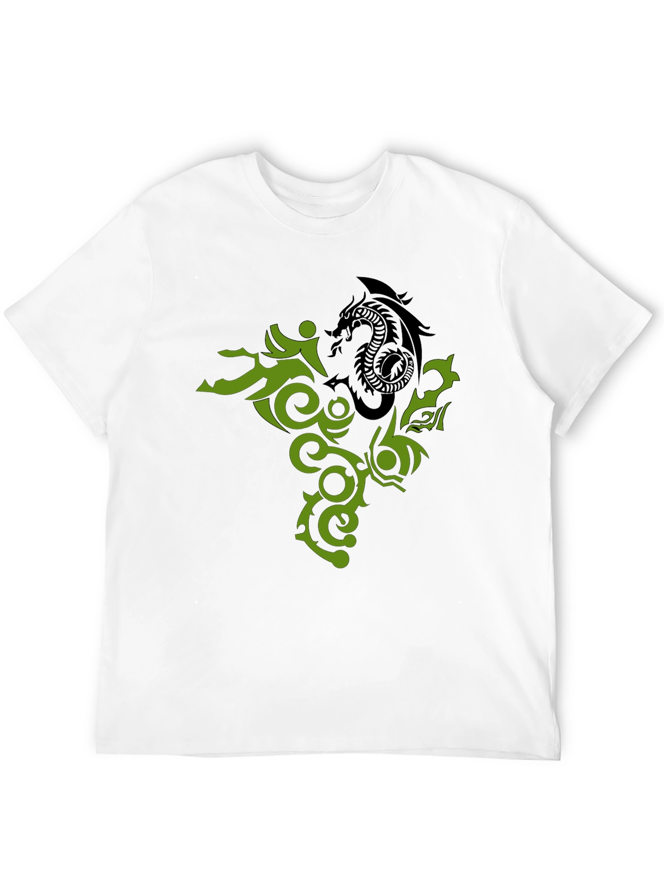Black Dragon Tattoo Graphic Black T-Shirt view 12