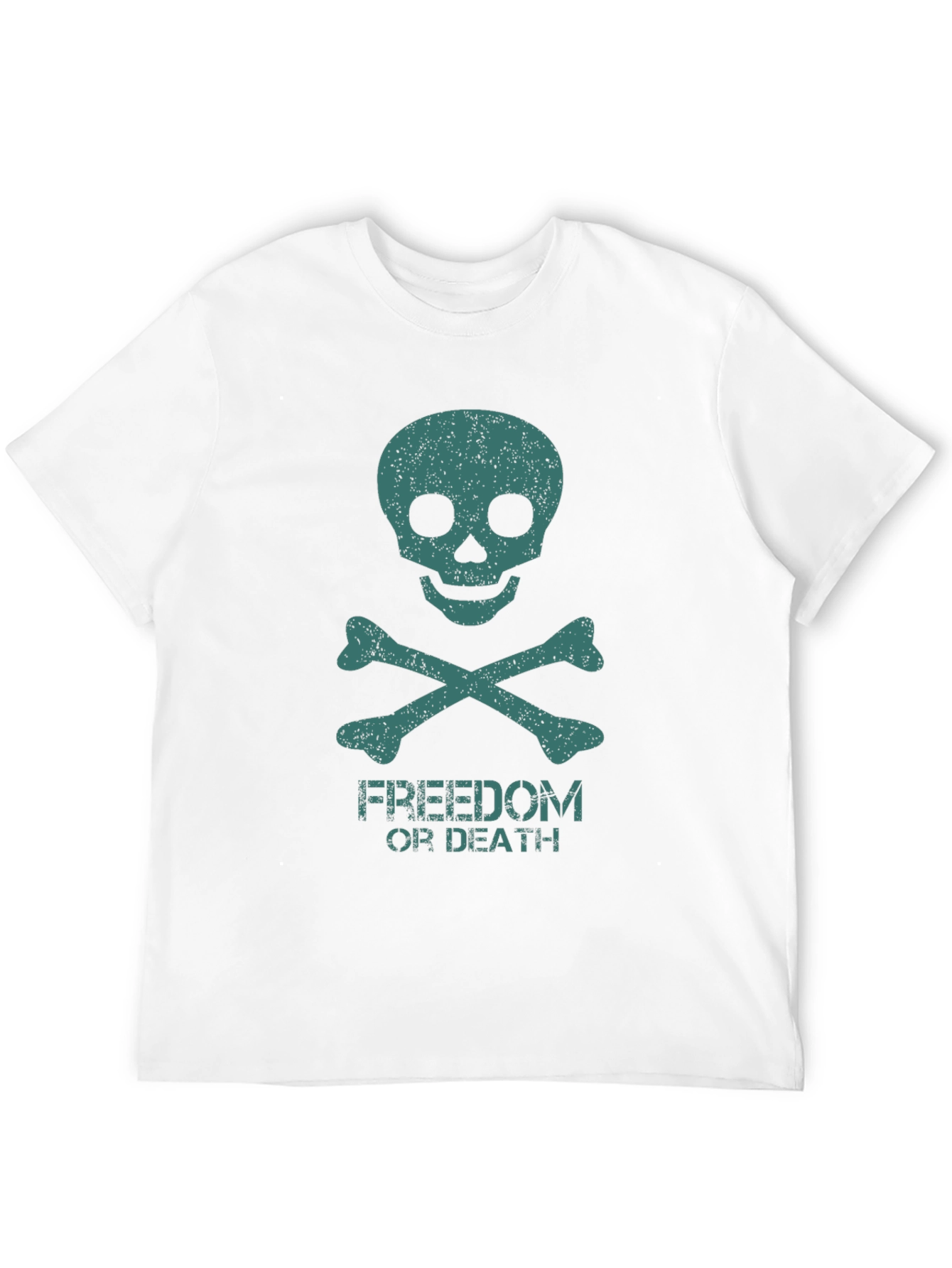 Black Freedom or Death Skull Graphic Tee view 12