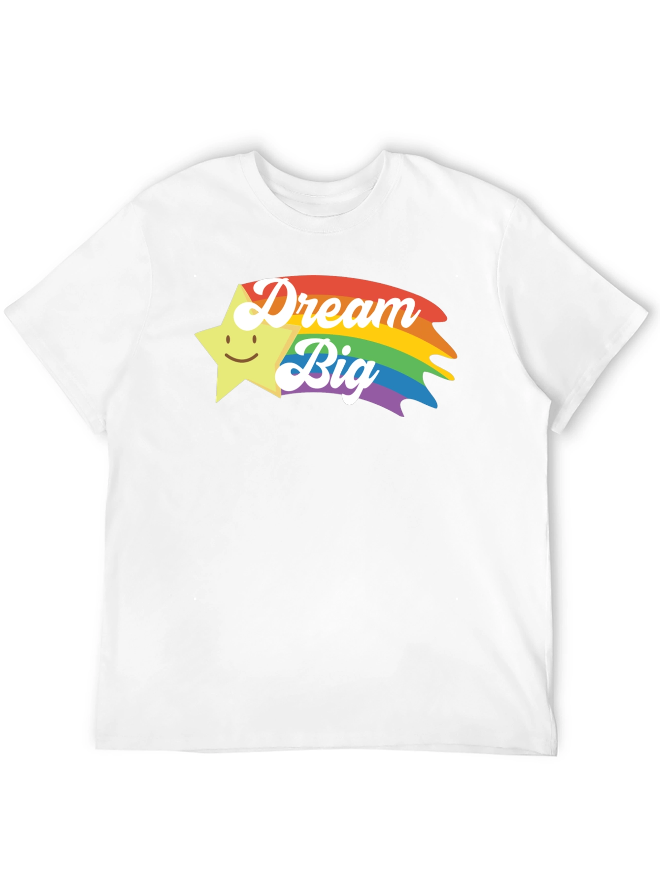 Black Dream Big Rainbow Star Graphic T-Shirt view 12
