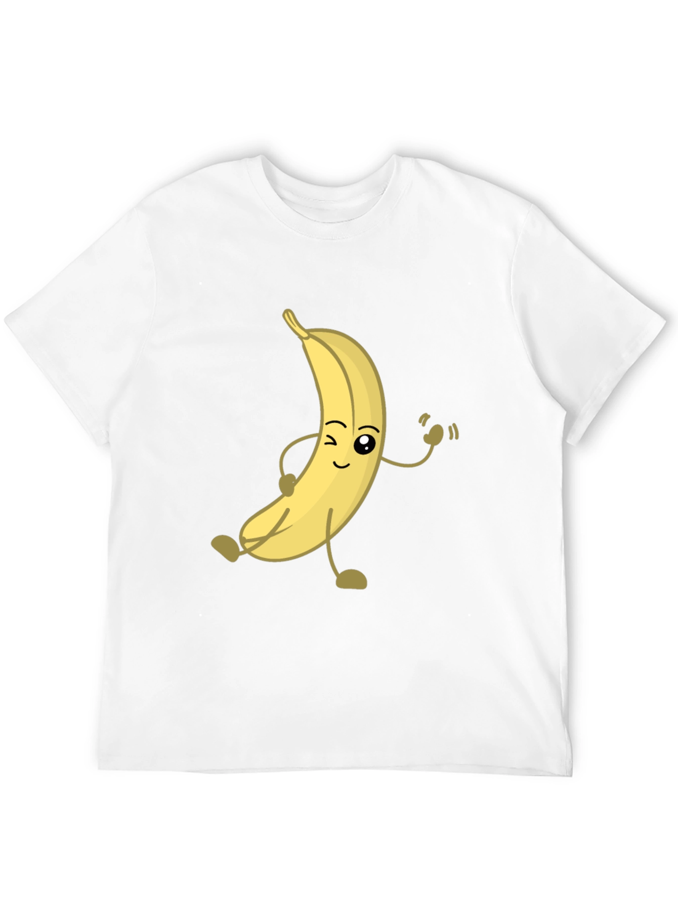 Black Funny Banana Cartoon Graphic T-Shirt view 12