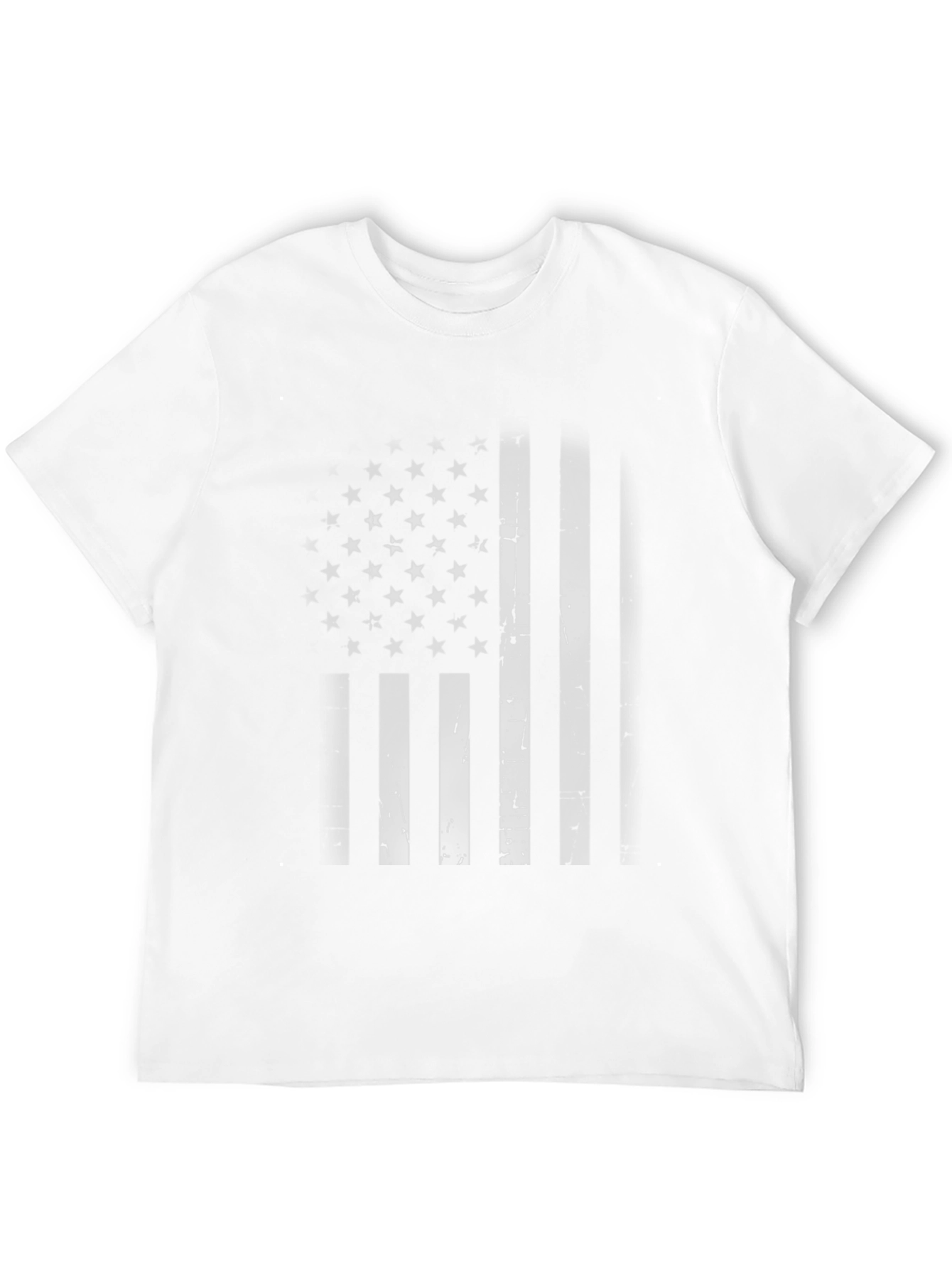 Black American Flag Distressed Graphic Tee - Black view 12
