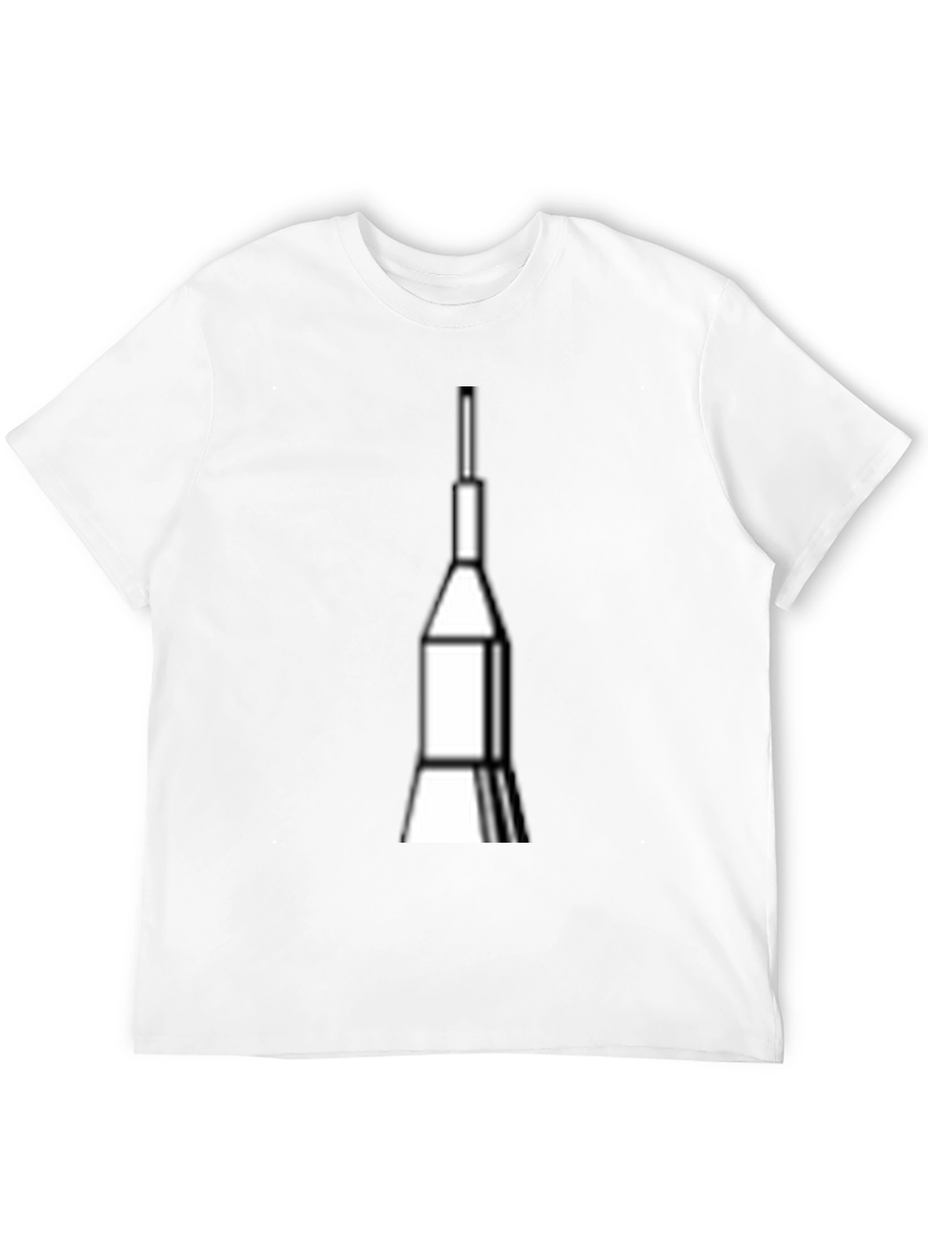Black Rocket Graphic Tee - Space Launch Design T-Shirt view 12