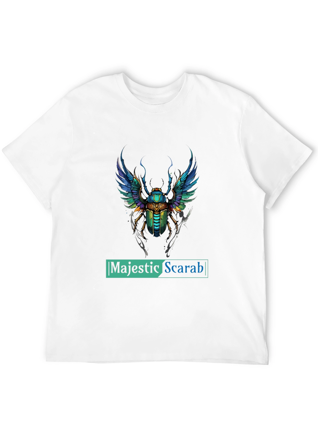 Black Majestic Scarab Graphic Tee - Premium Comfort Fit view 12