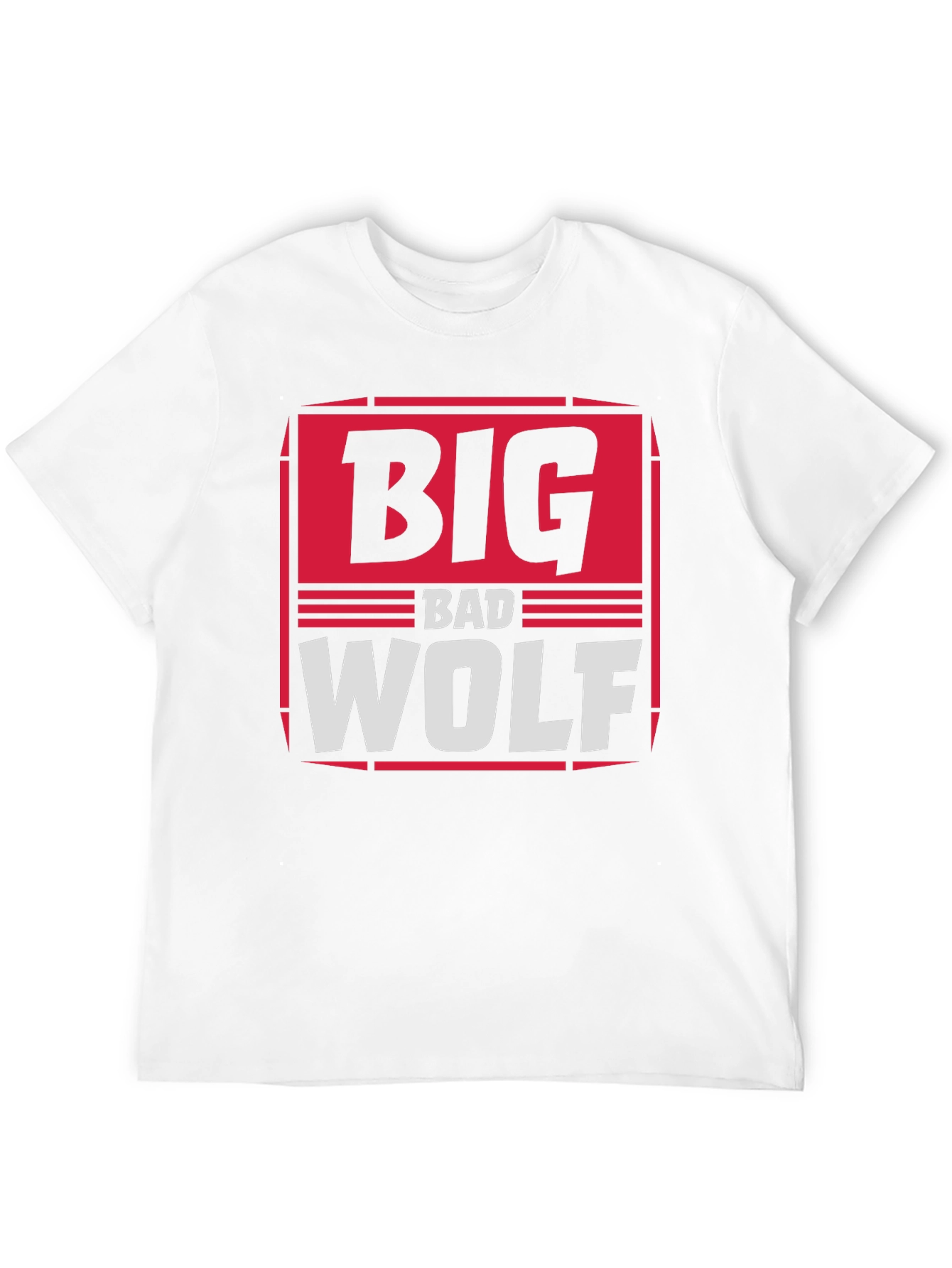 Black Big Bad Wolf Graphic Print T-Shirt view 12