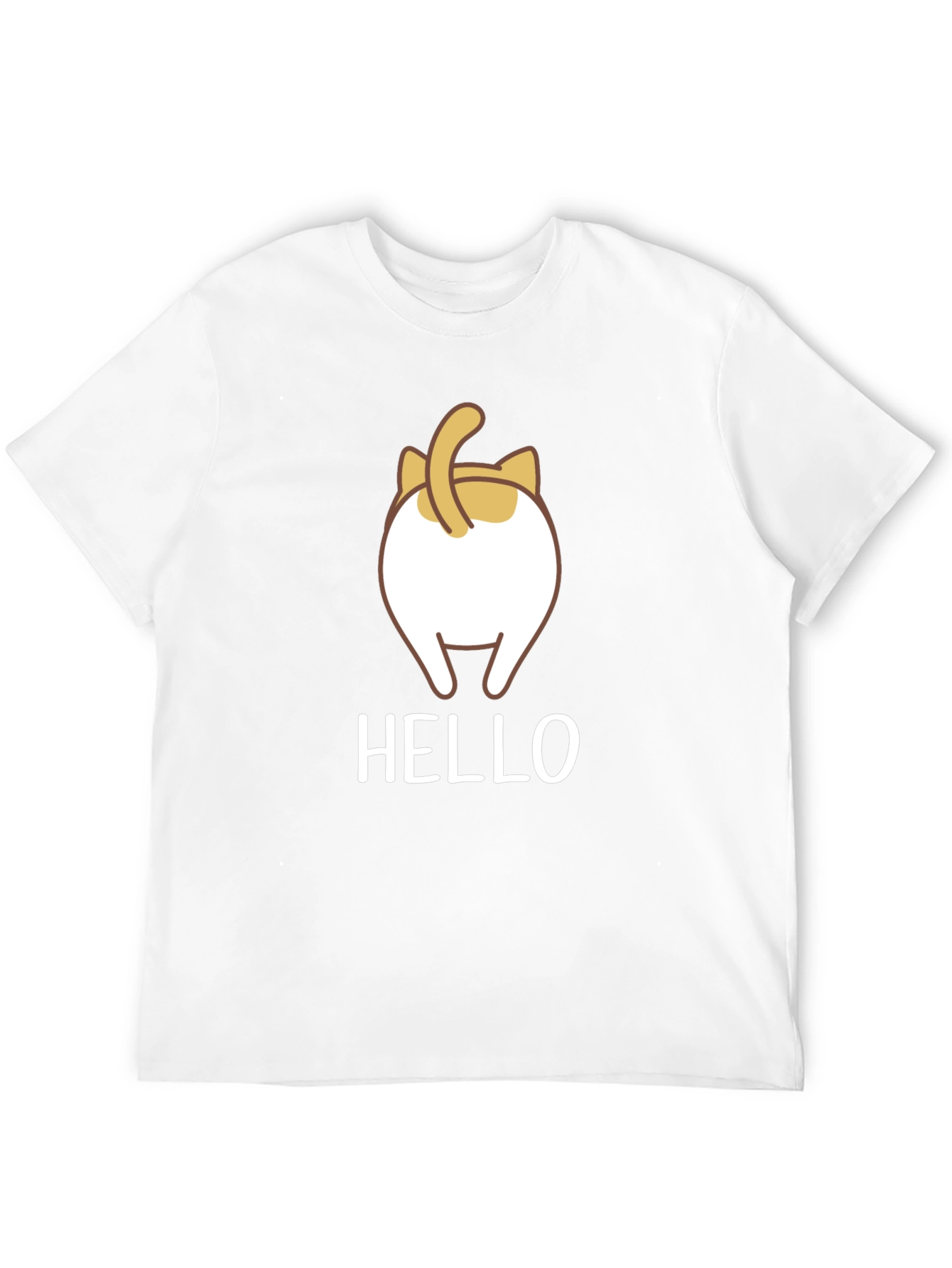 Black Funny Cat Butt T-Shirt - Hello! view 12