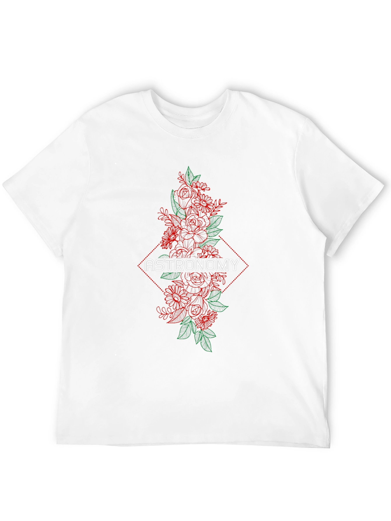 Black Astronomy Floral Graphic T-Shirt view 12