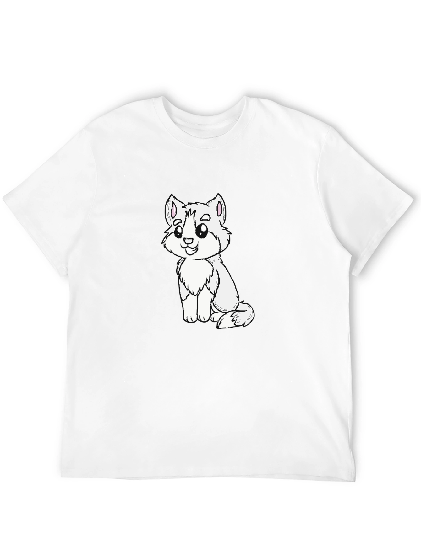 Black Cute Cartoon Animal Graphic Black T-Shirt view 12