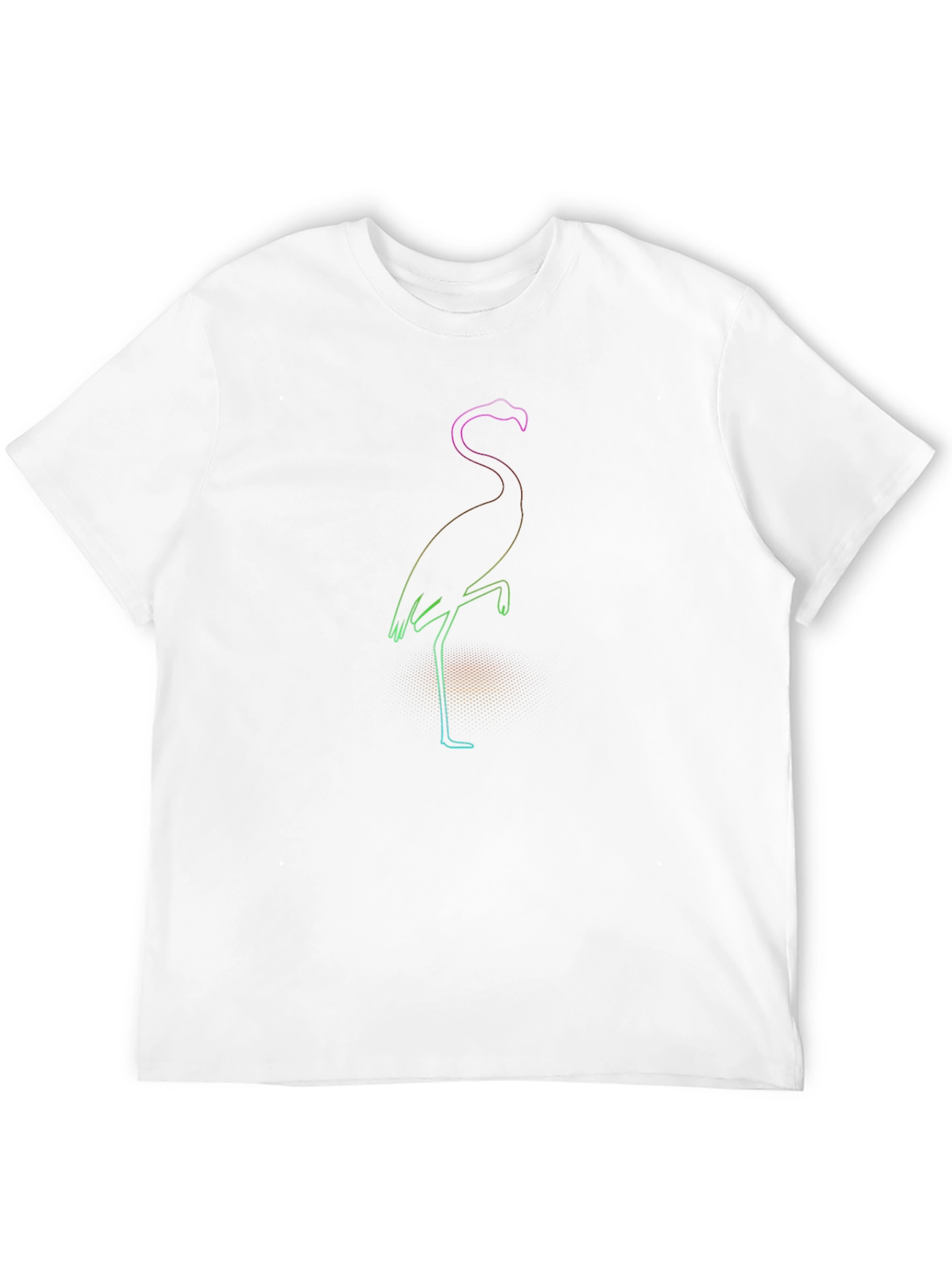 Black Rainbow Flamingo Graphic Tee - Stylish Black T-Shirt view 12
