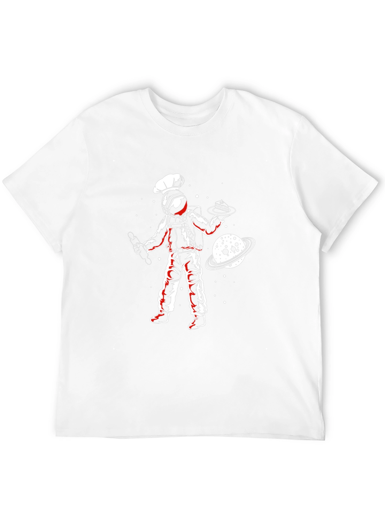 Black Chef Astronaut T-Shirt - Space Baker Design view 12