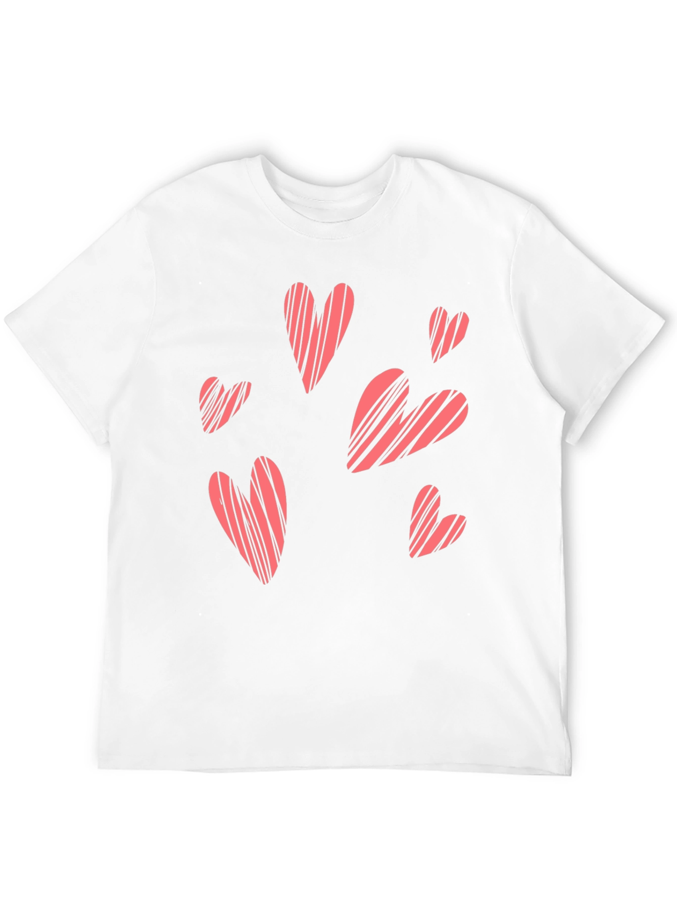 Black Heart Patterned Crew Neck T-Shirt view 12