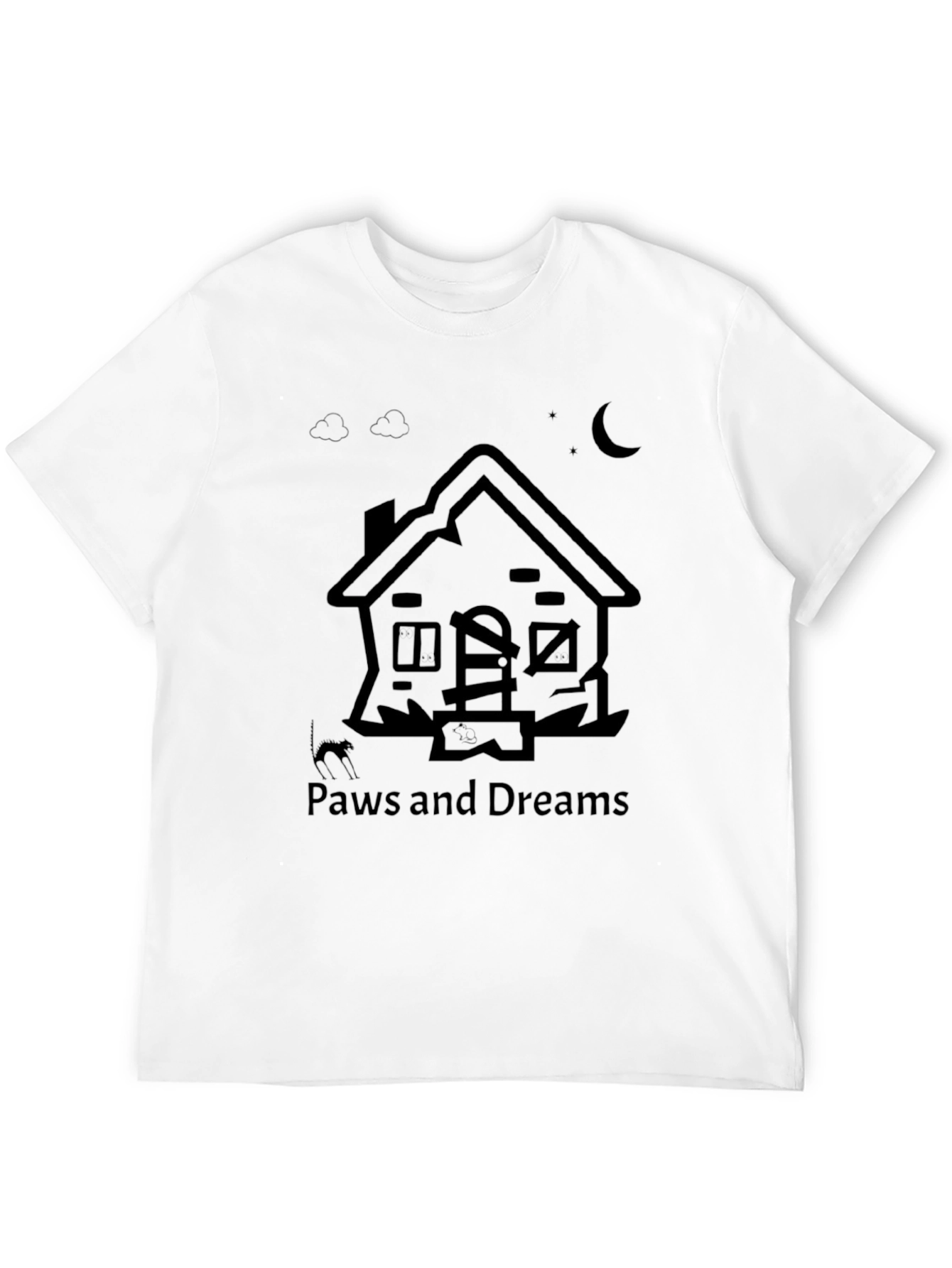 Black Paws and Dreams Black Graphic Tee view 12