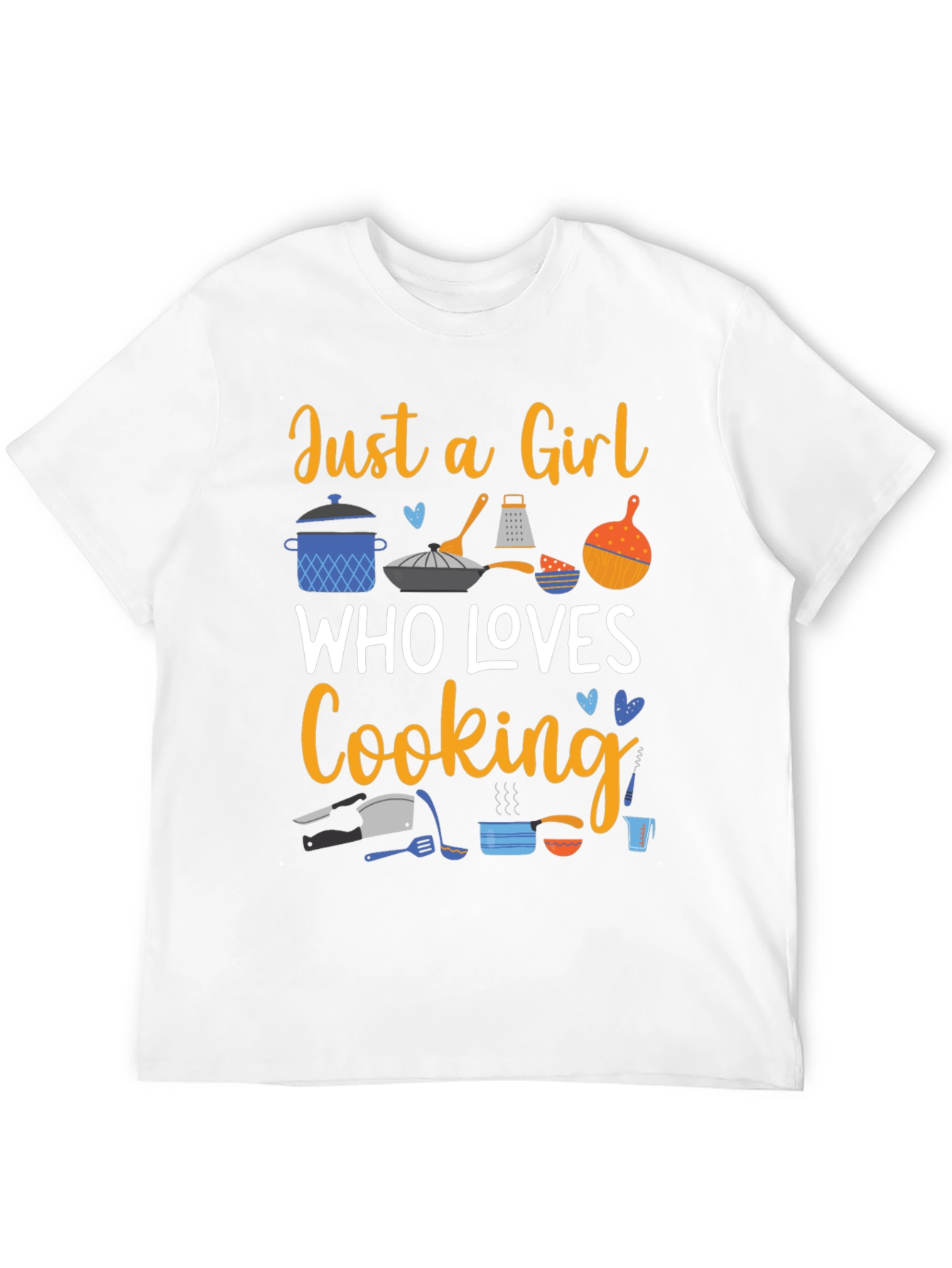 Black Just a Girl Who Loves Cooking T-Shirt view 12