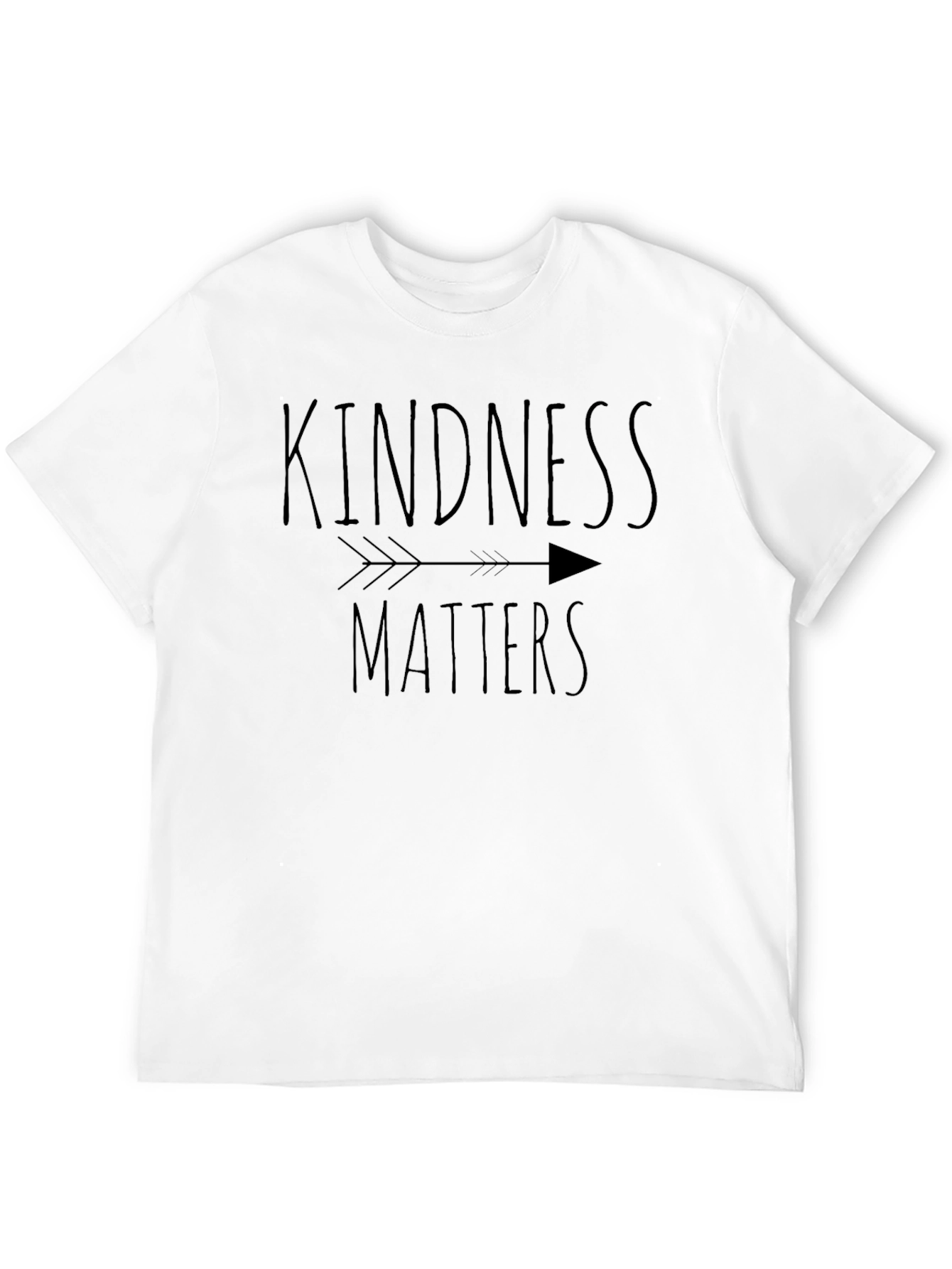 Black Kindness Matters T-Shirt - Arrow Design - Black view 12