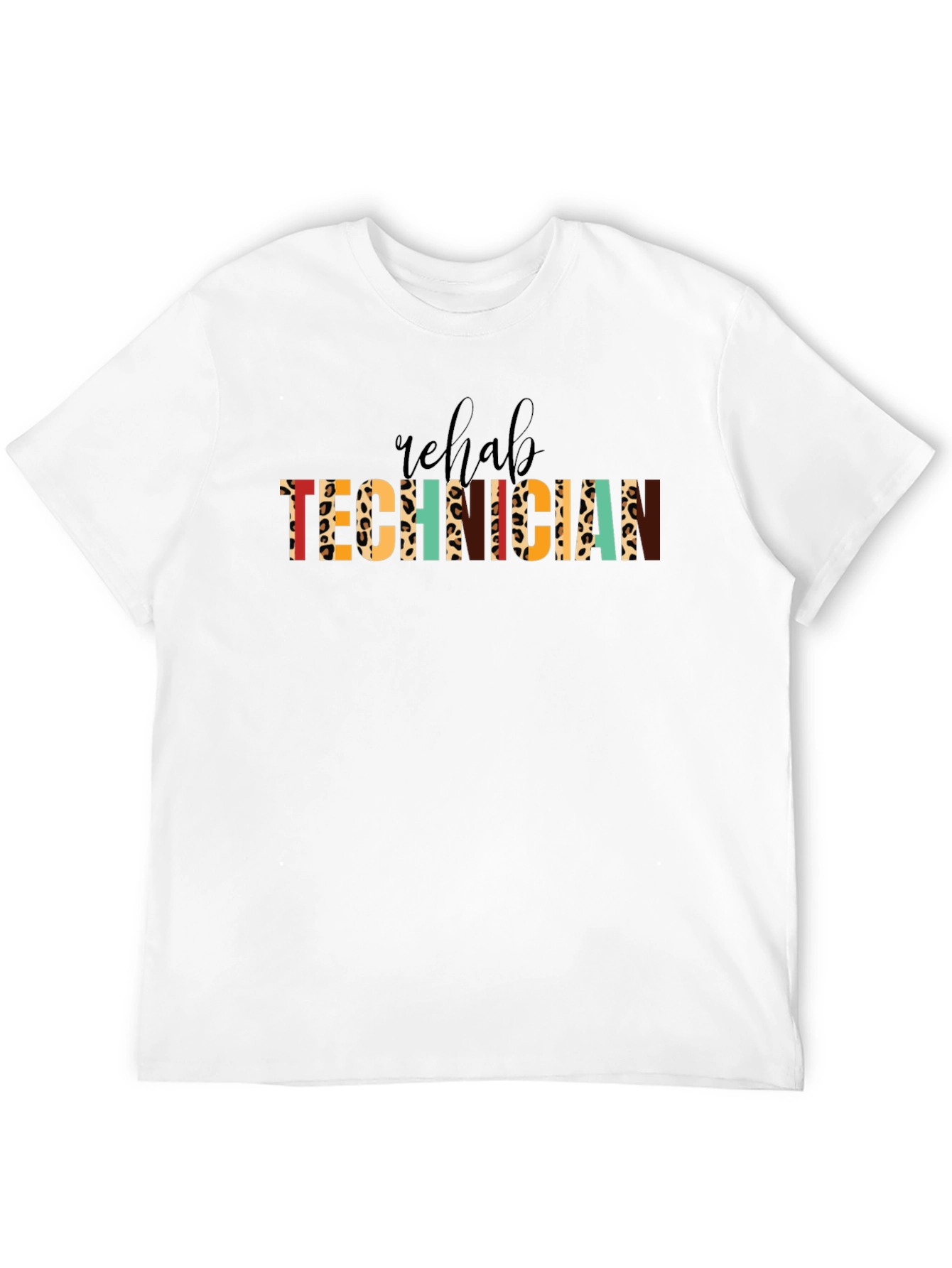 Rehab Technician Leopard Print T-Shirt - 12