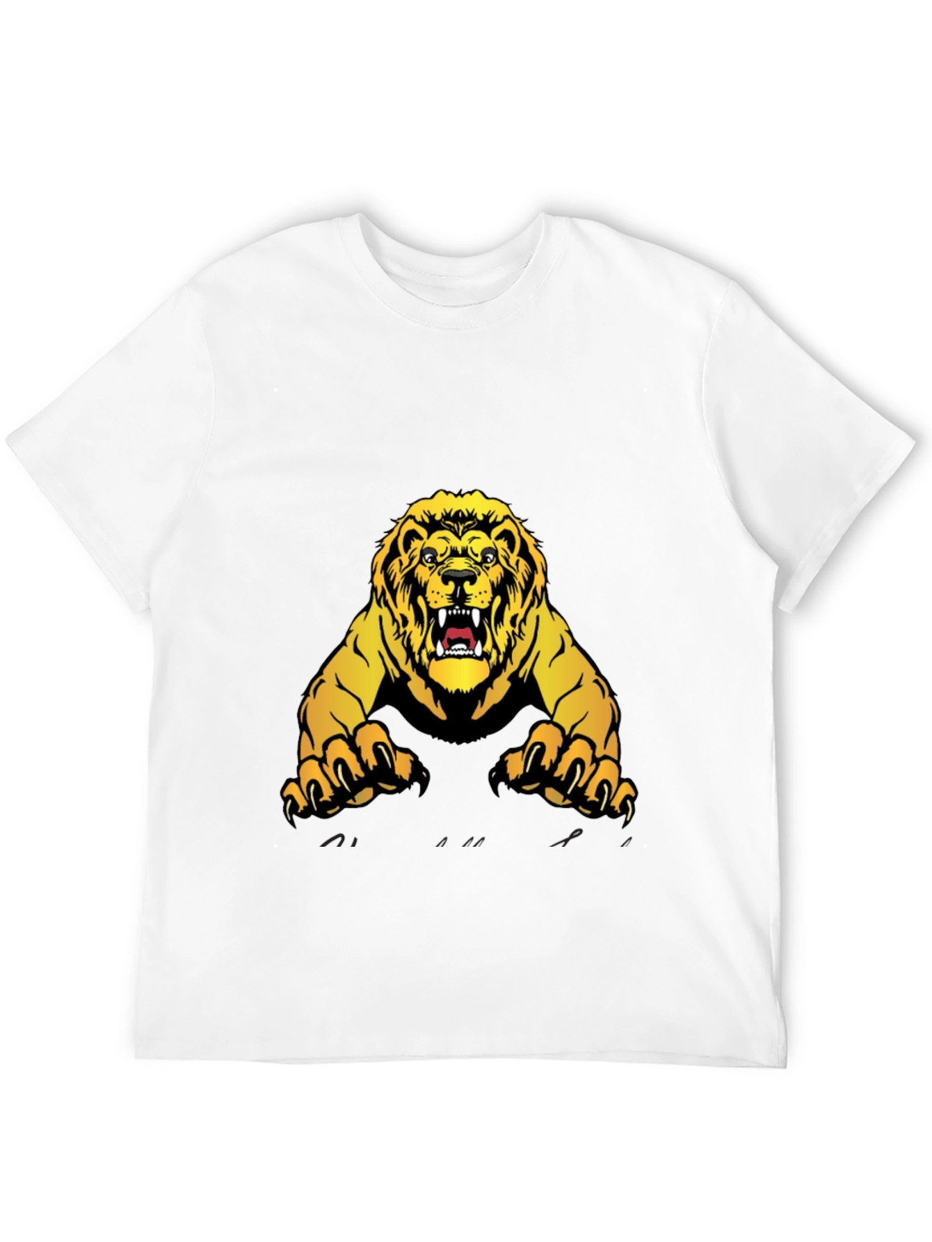 Black Lion Graphic Black T-Shirt - Fierce Style view 12