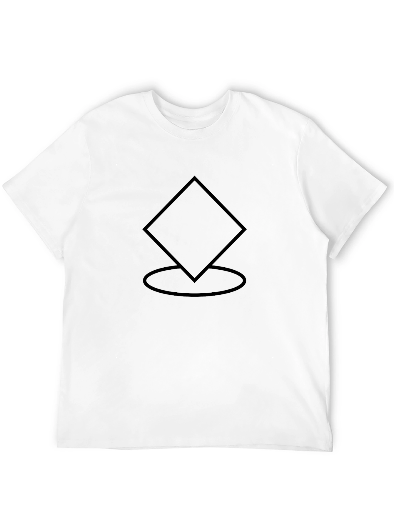 Black Geometric Symbol Black T-Shirt view 12