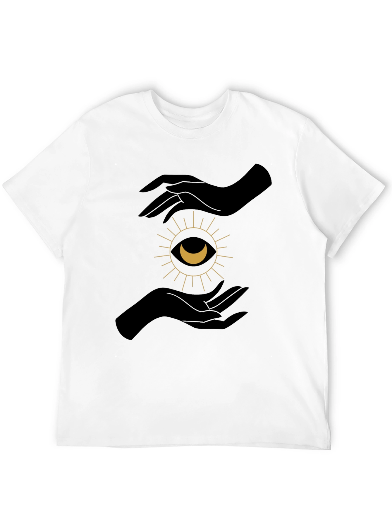 Black Mystic Hands Graphic Tee - Stylish Unisex T-Shirt view 12