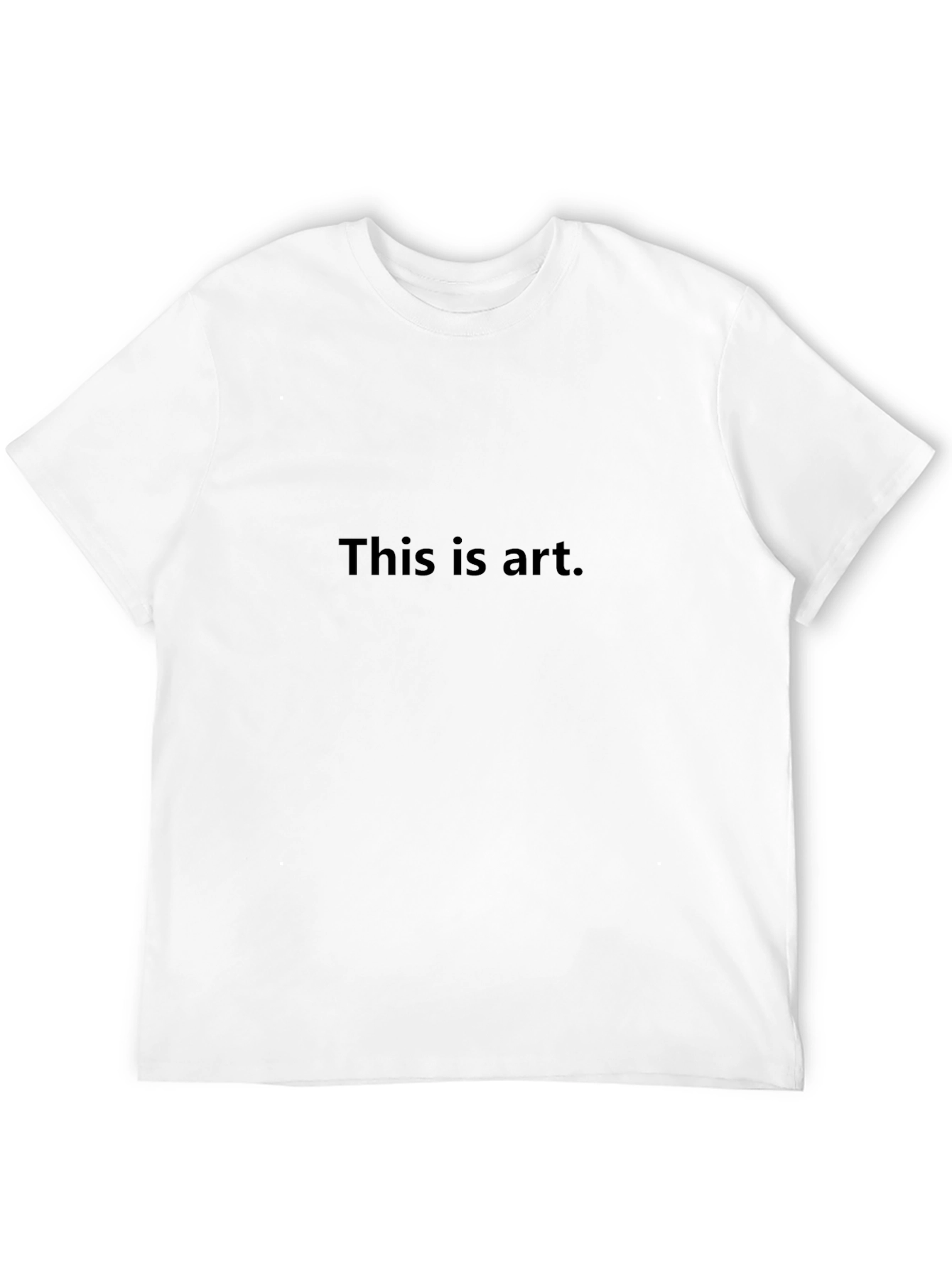 Black This is Art T-Shirt - Black Crew Neck Casual Tee view 12