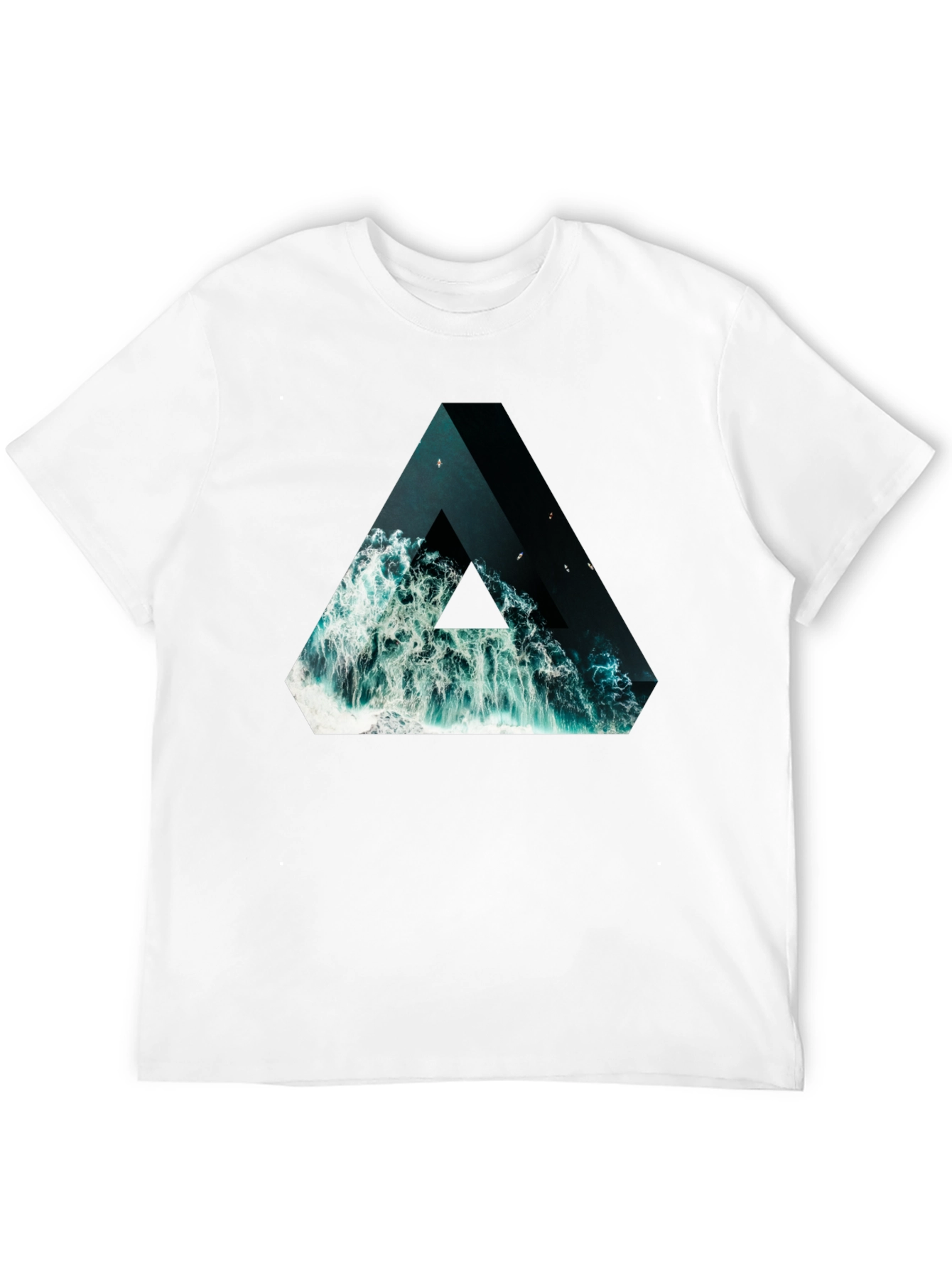 Black Ocean Triangle Graphic Tee - Unique Design! view 12