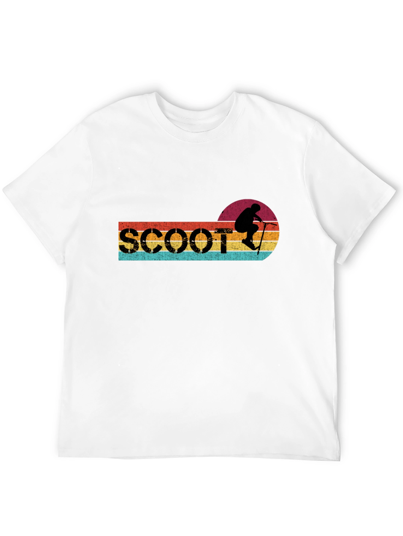 Black Retro Scoot T-Shirt - Vintage Scooter Rider Graphic Tee view 12