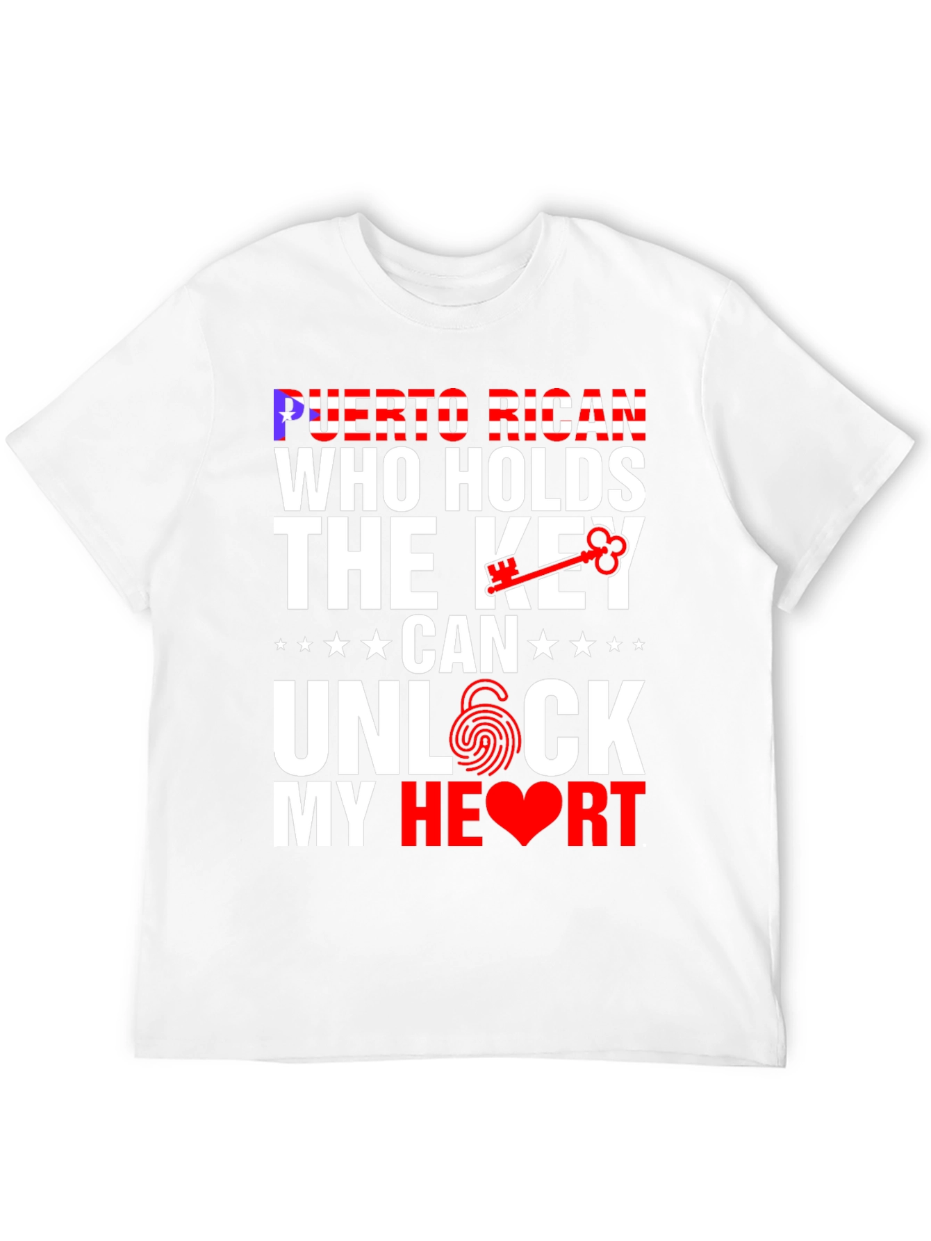 Black Puerto Rican Key to My Heart Graphic T-Shirt view 12