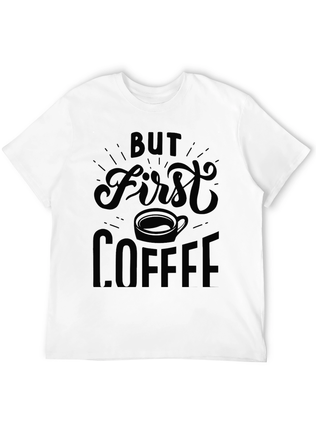 Black But First Coffee Black Graphic Tee view 12