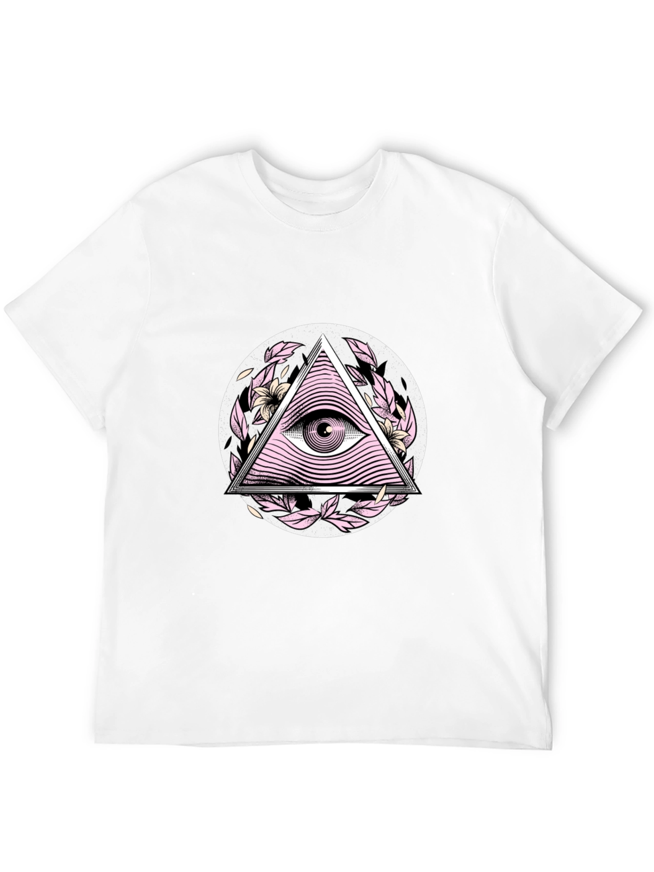 Black All Seeing Eye Graphic Black T-Shirt view 12