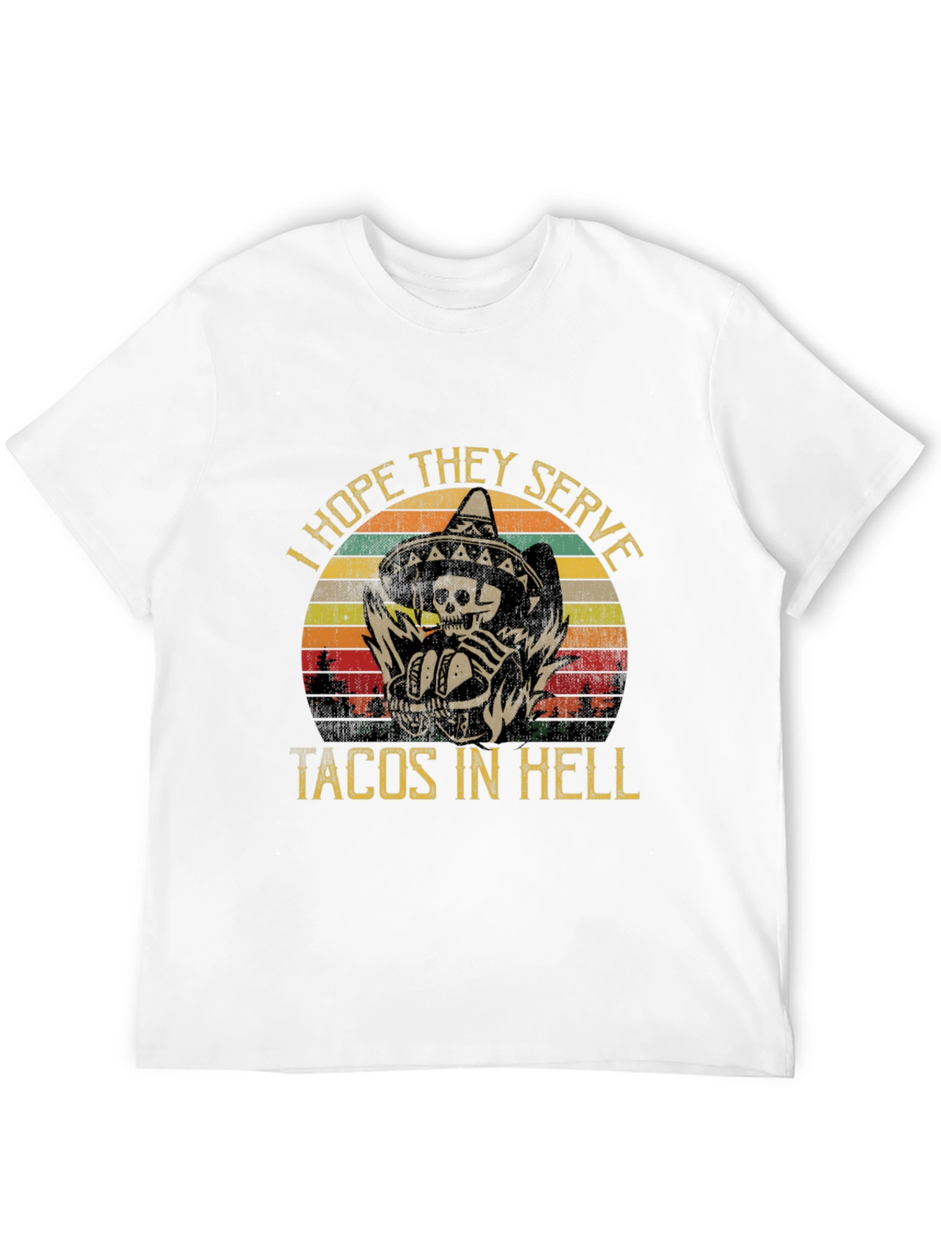 Black I Hope They Serve Tacos in Hell Graphic Tee view 12