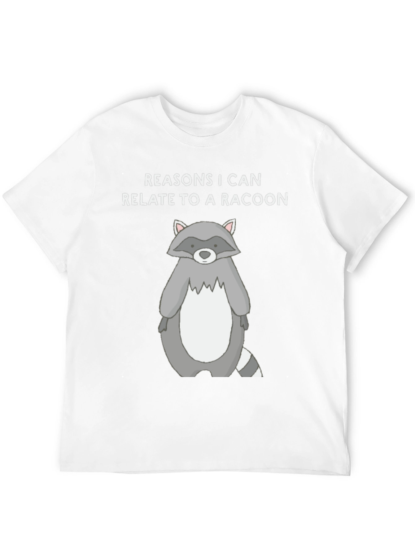 Black Relate to a Racoon Black T-Shirt view 12