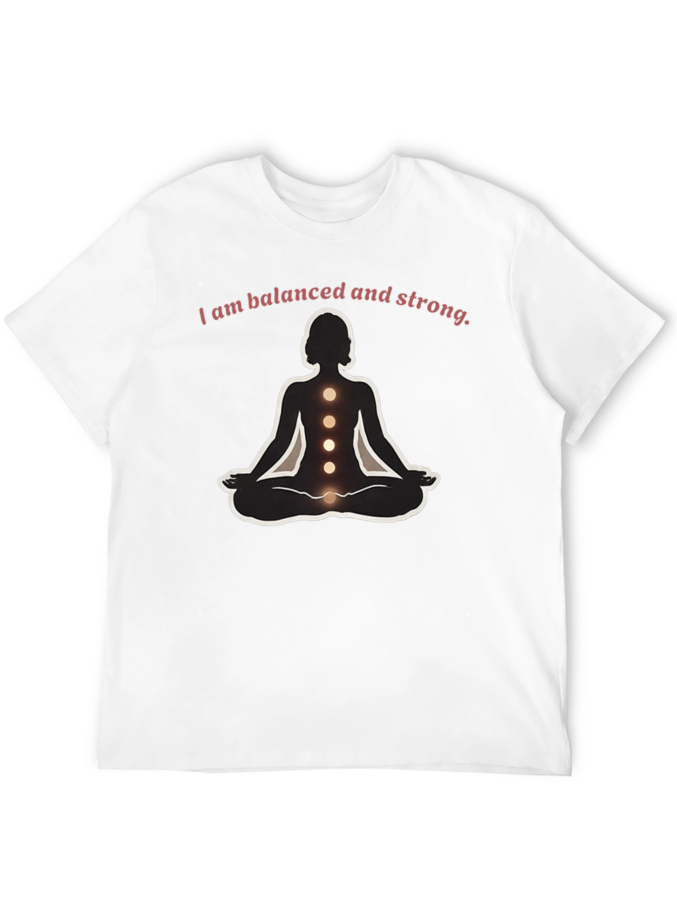 Black Balanced & Strong Yoga Chakra Meditation T-Shirt view 12