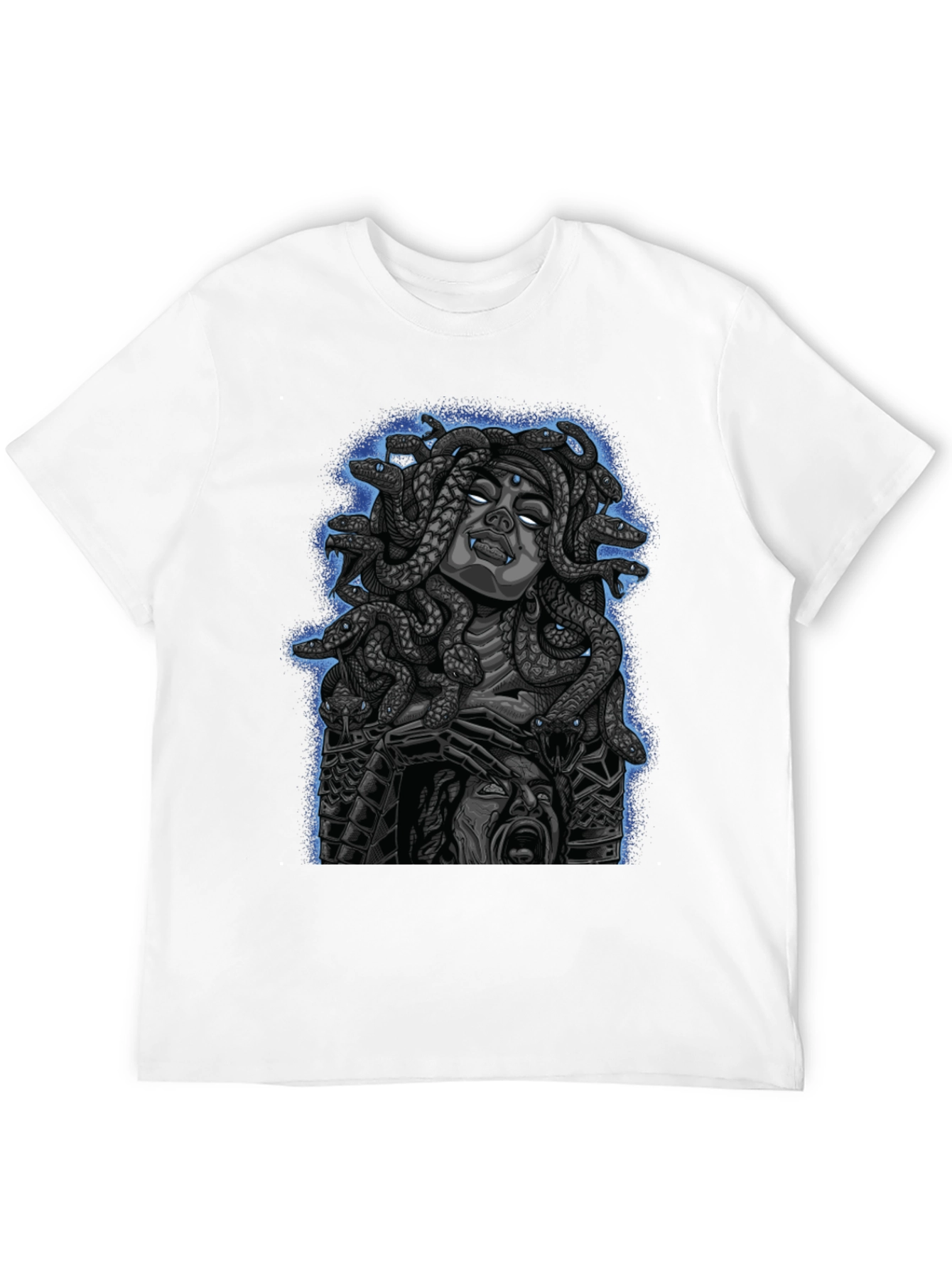 Black Medusa Graphic Print Tee - Mythical Style view 12