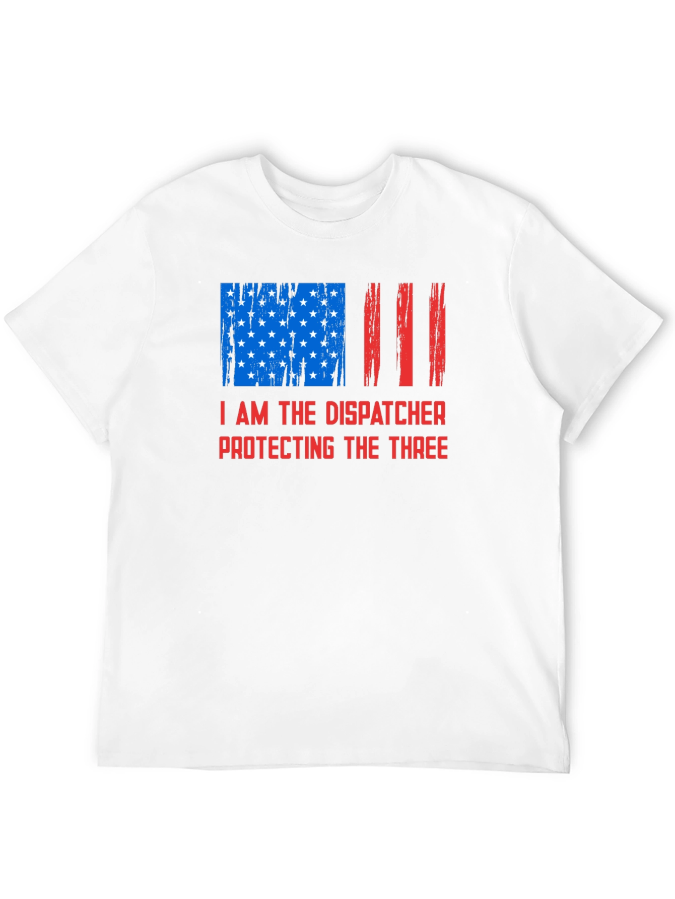 Black Dispatcher Protecting The Three Graphic T-Shirt view 12