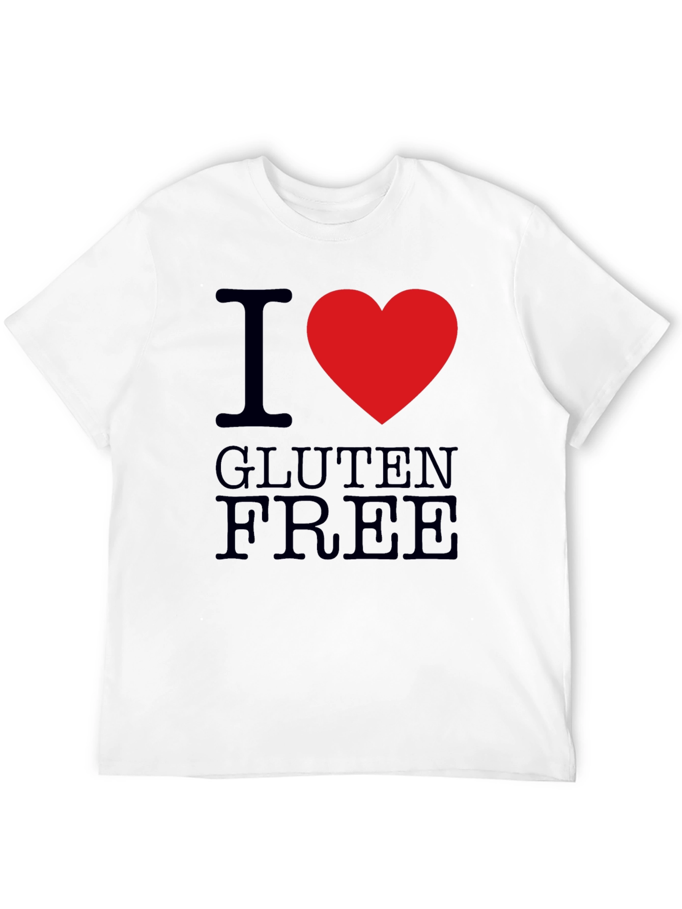 Black I Heart Gluten Free T-Shirt - Mens Black Tee view 12