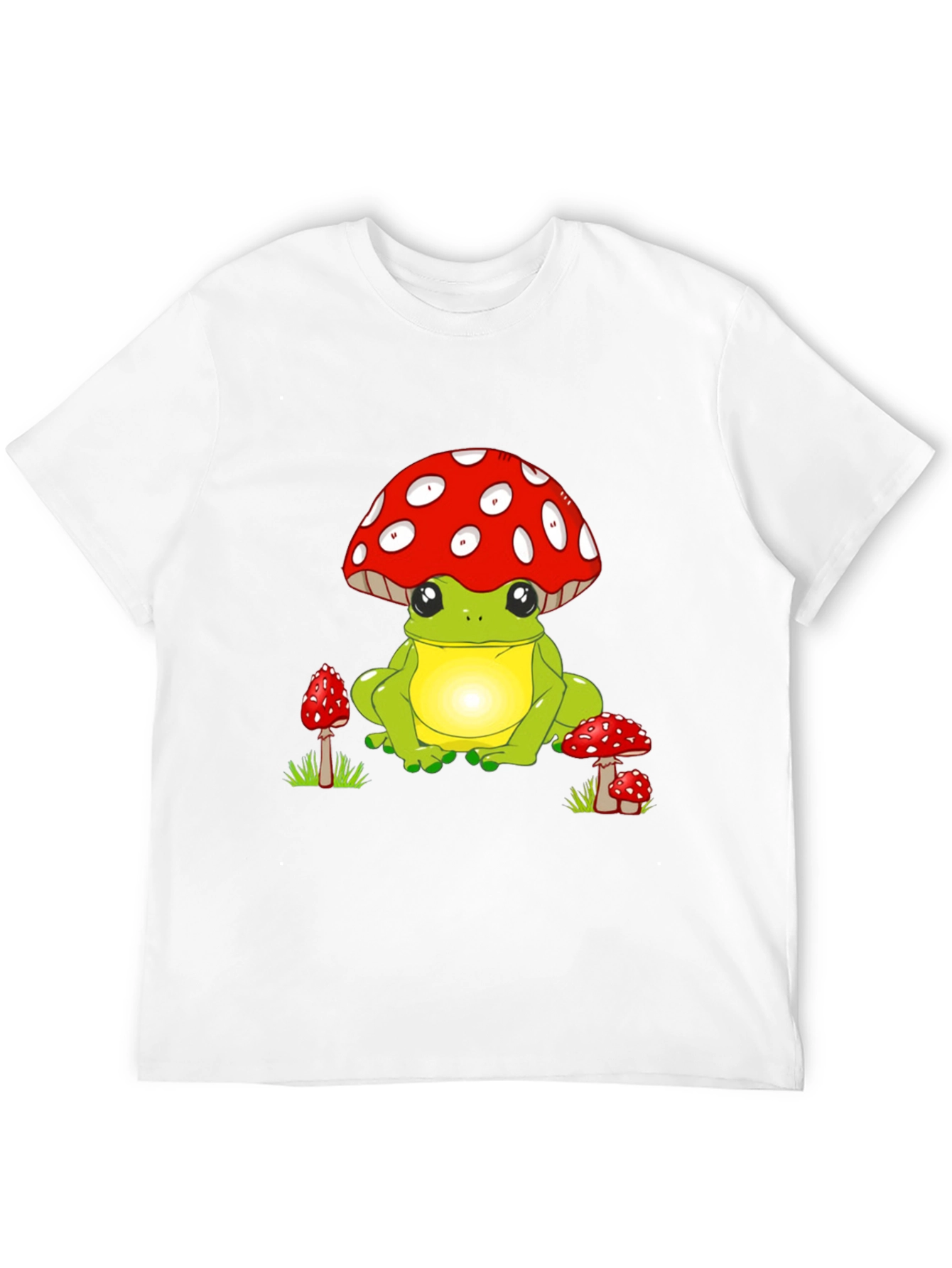 Black Frog with Mushroom Hat Black T-Shirt view 12
