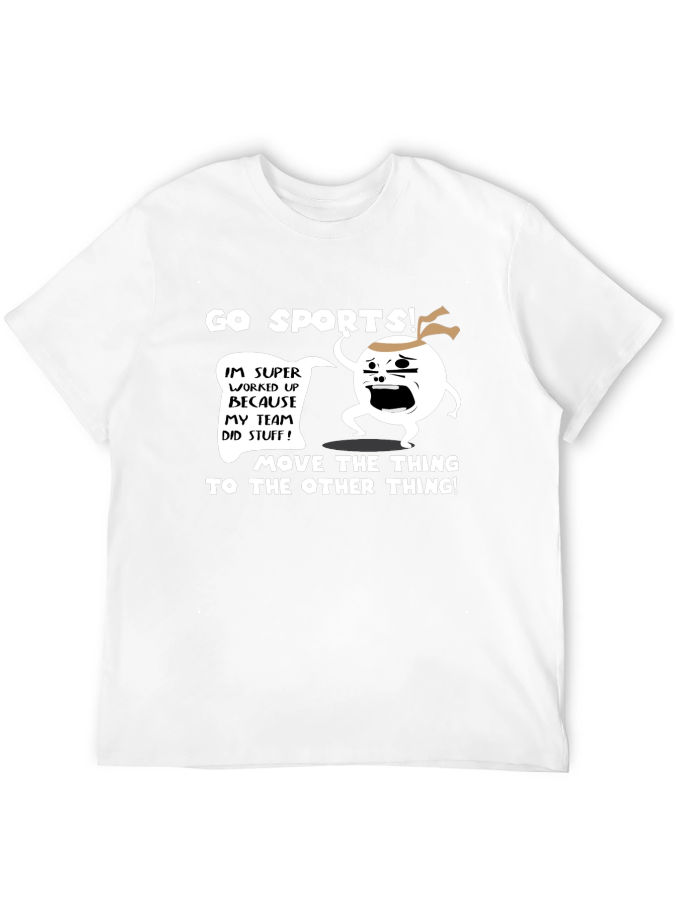 Black Go Sports! T-Shirt - Funny Team Fan Apparel view 12