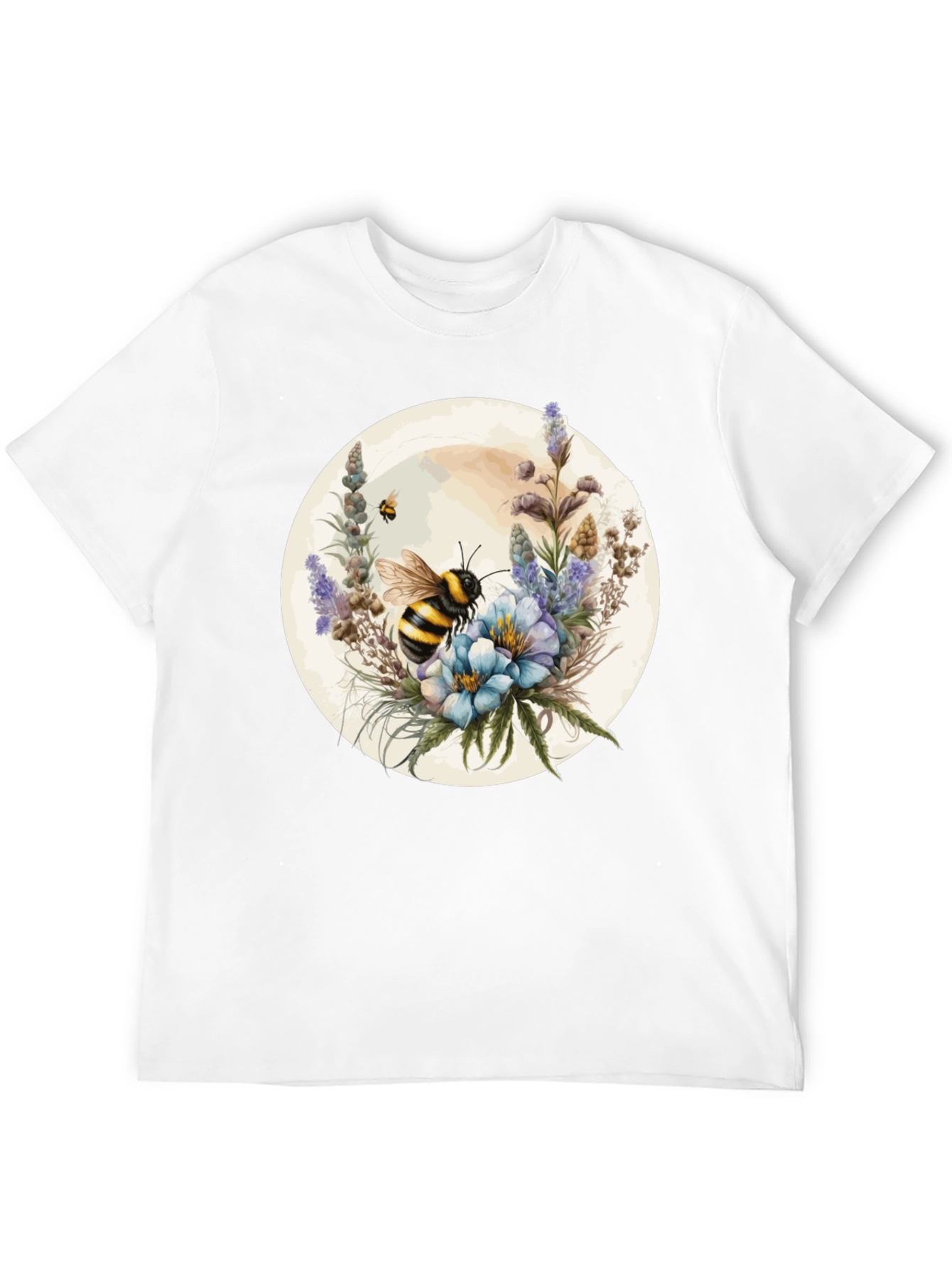 Black Bumble Bee Floral T-Shirt view 12