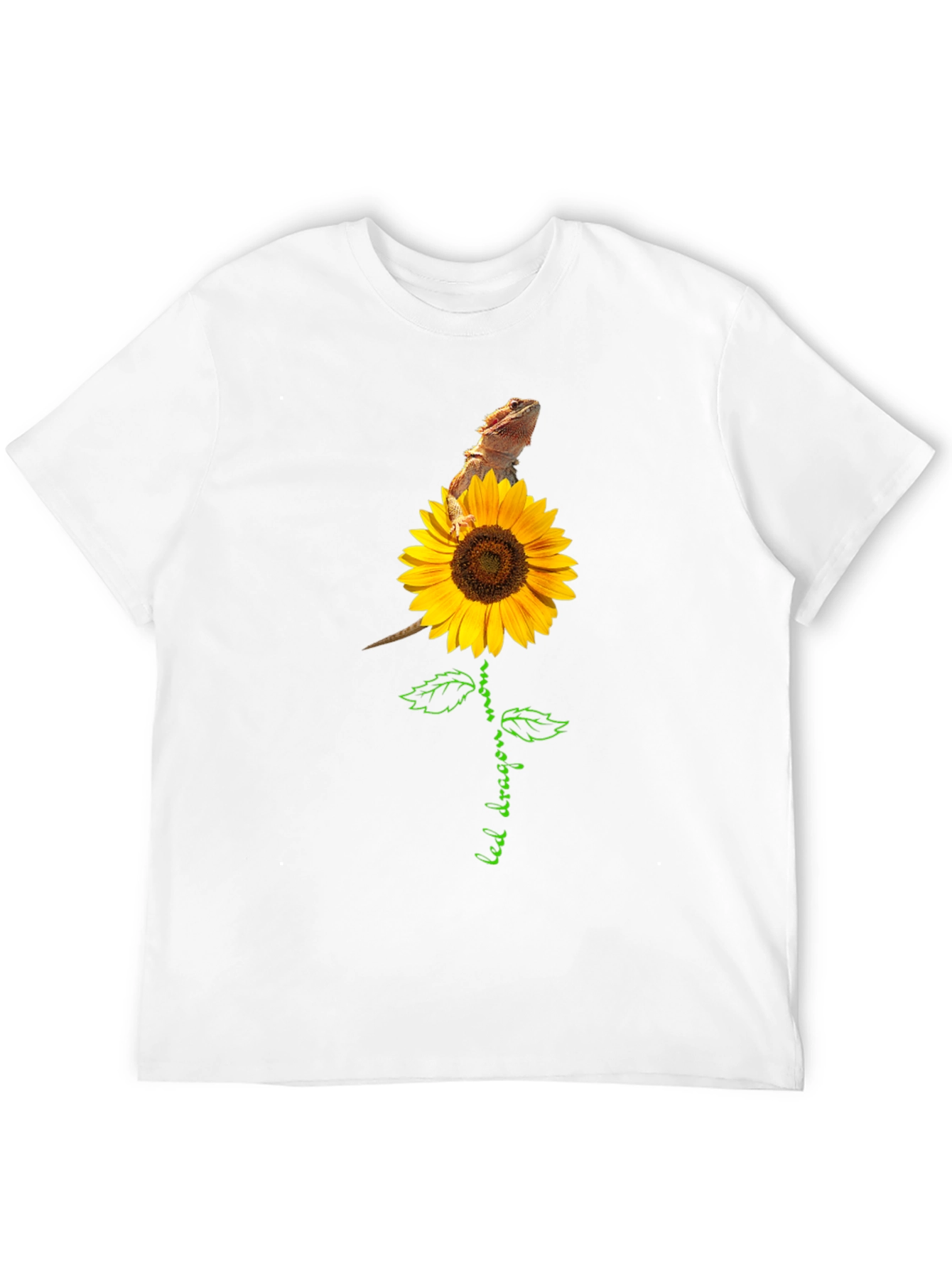 Black Bearded Dragon Sunflower Graphic Tee view 12