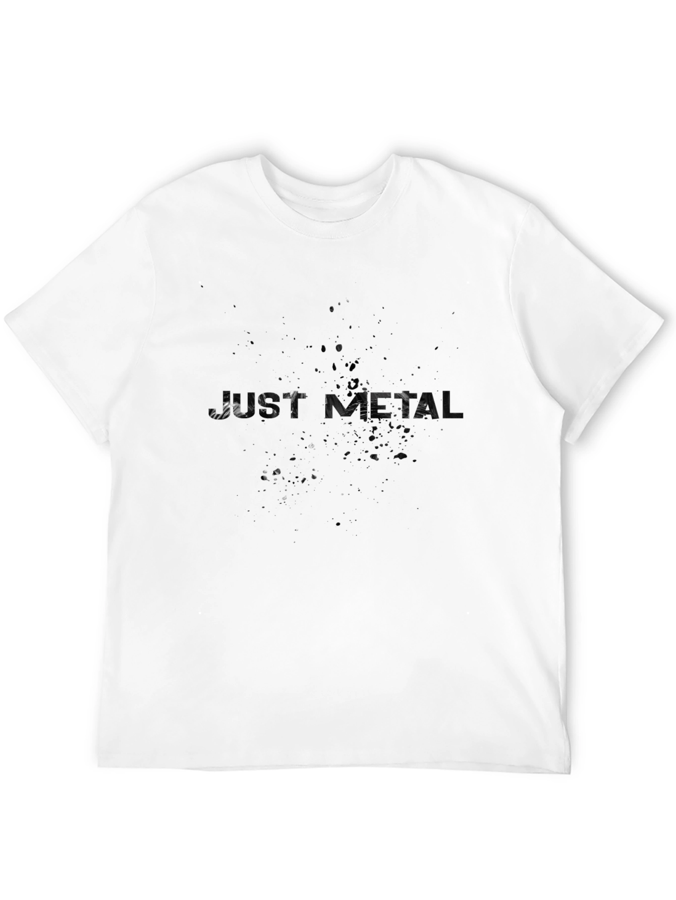 Black Just Metal Black Graphic T-Shirt view 12