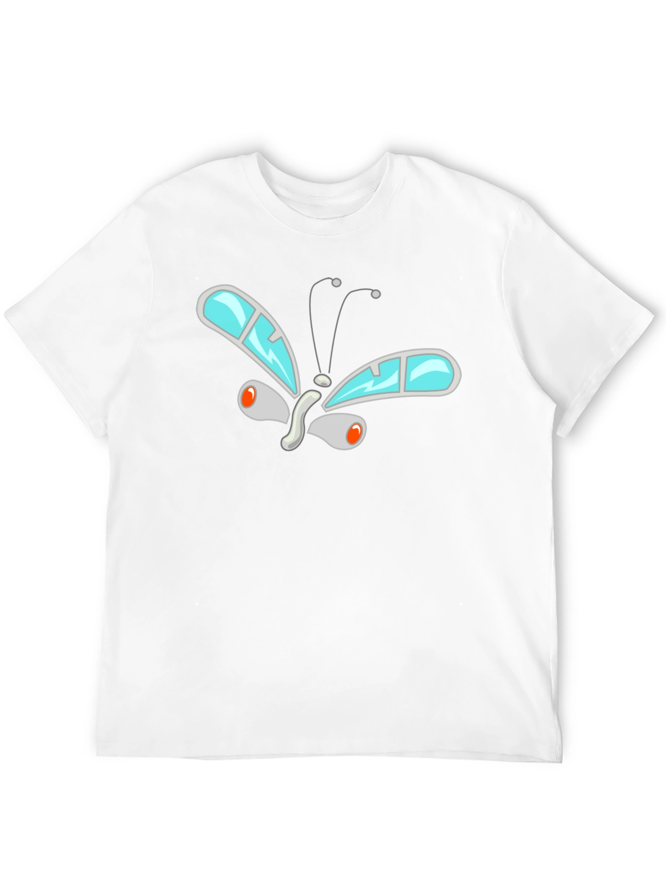 Black Cool Butterfly Graphic Black T-Shirt view 12