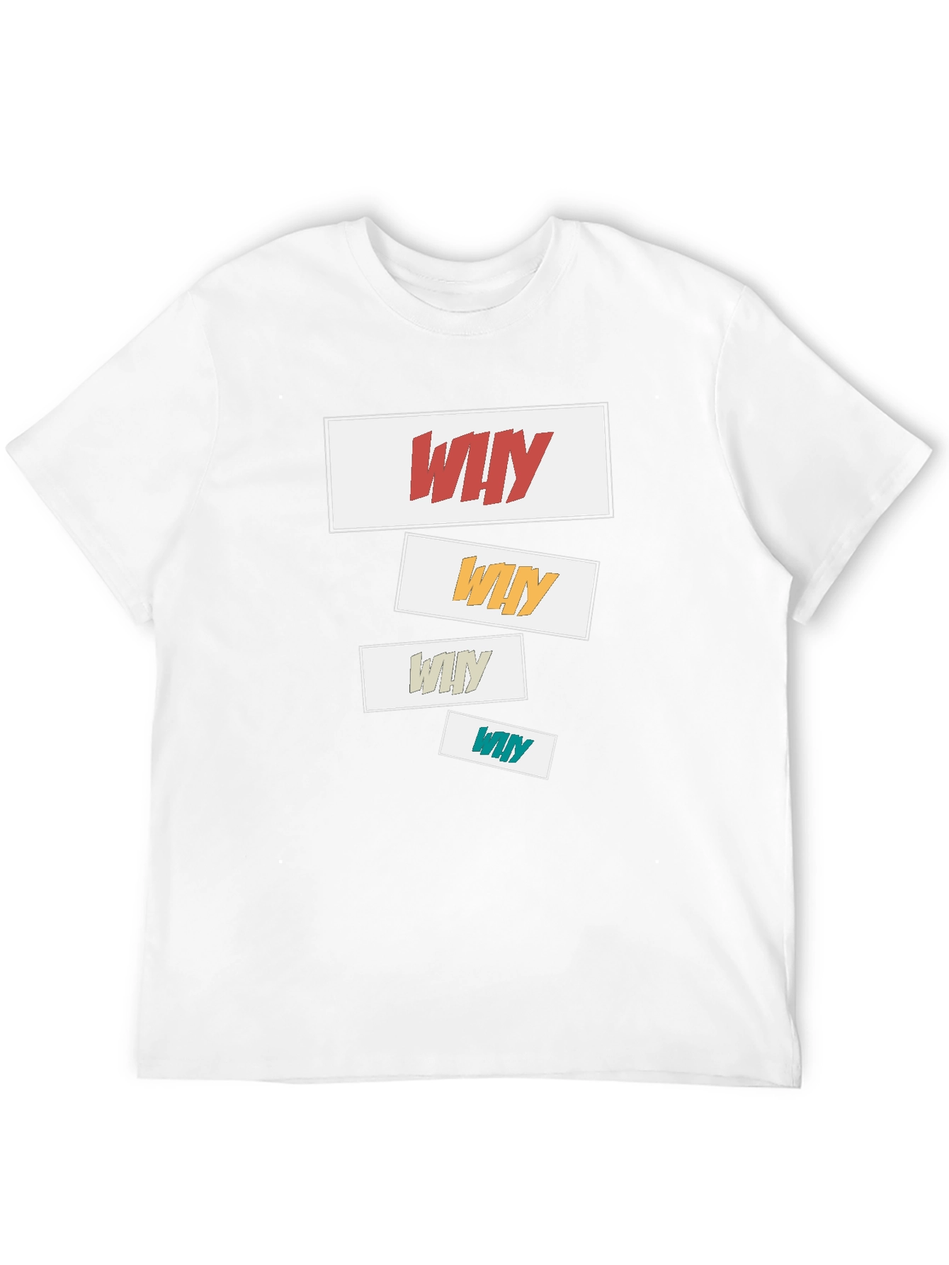 Black Why Graphic Tee - Black Short Sleeve Casual Shirt view 12