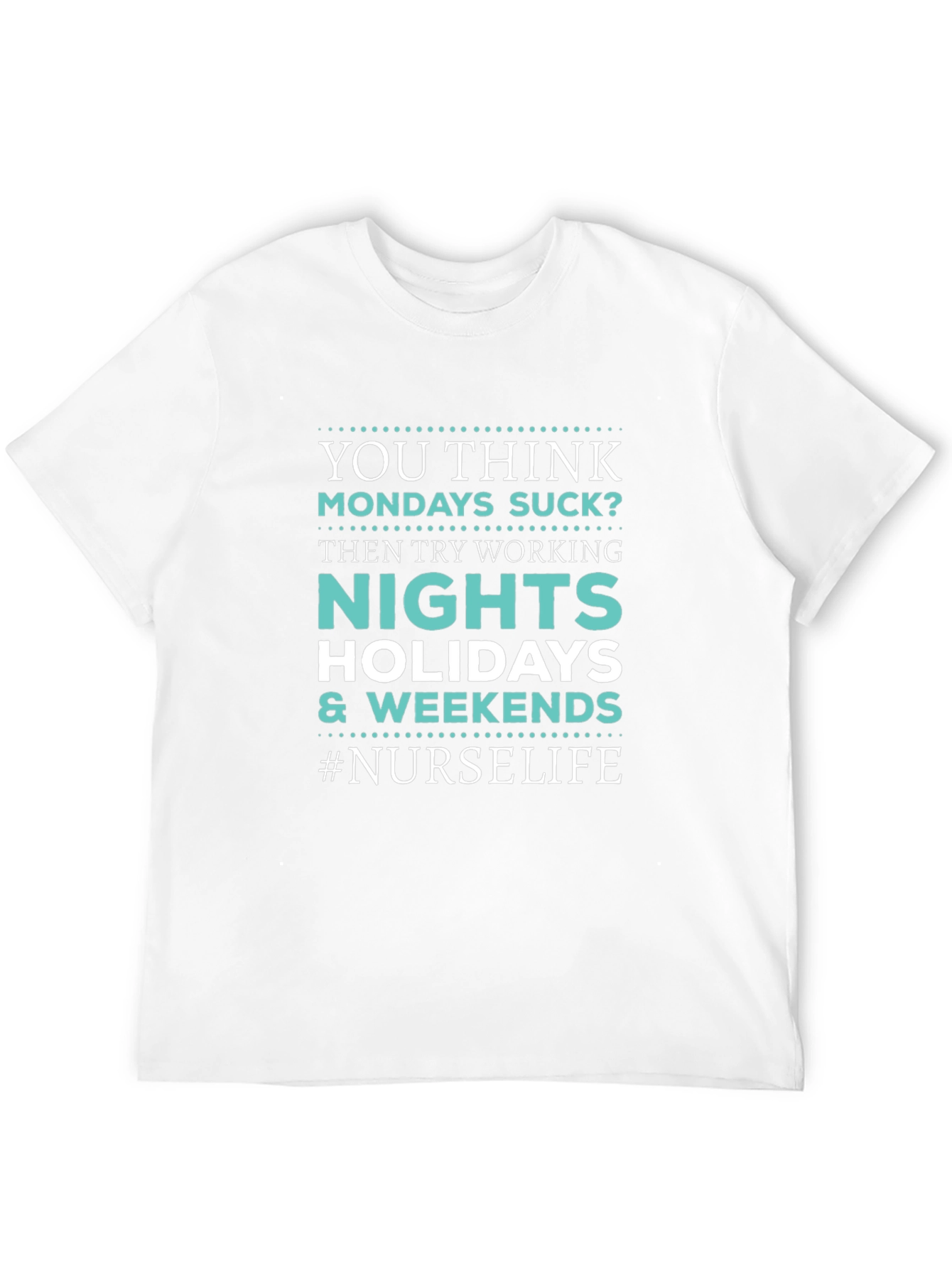 Black Nurse Life Graphic Tee - Nights, Holidays, Weekends view 12