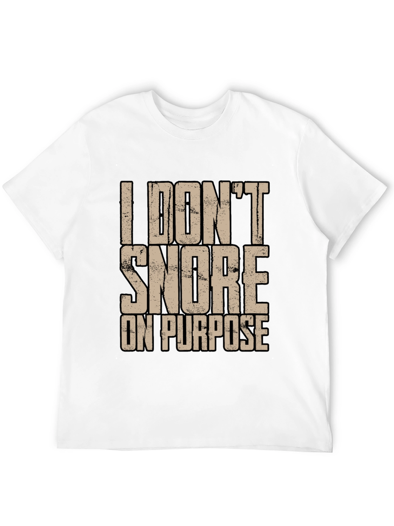 Black I Don't Snore On Purpose Graphic T-Shirt view 12