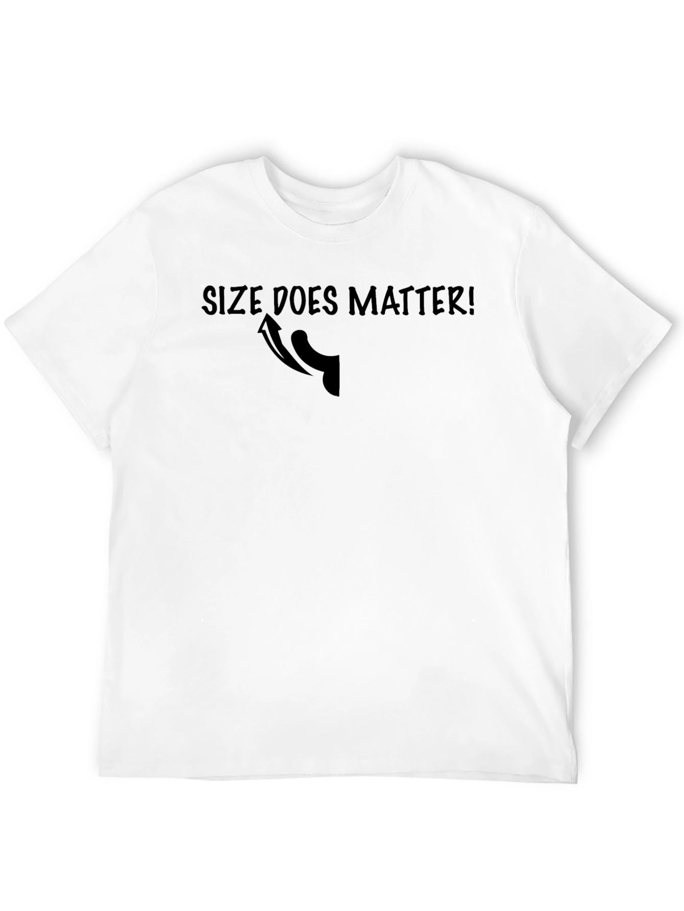 Black Size Does Matter! Humor Graphic T-Shirt view 12