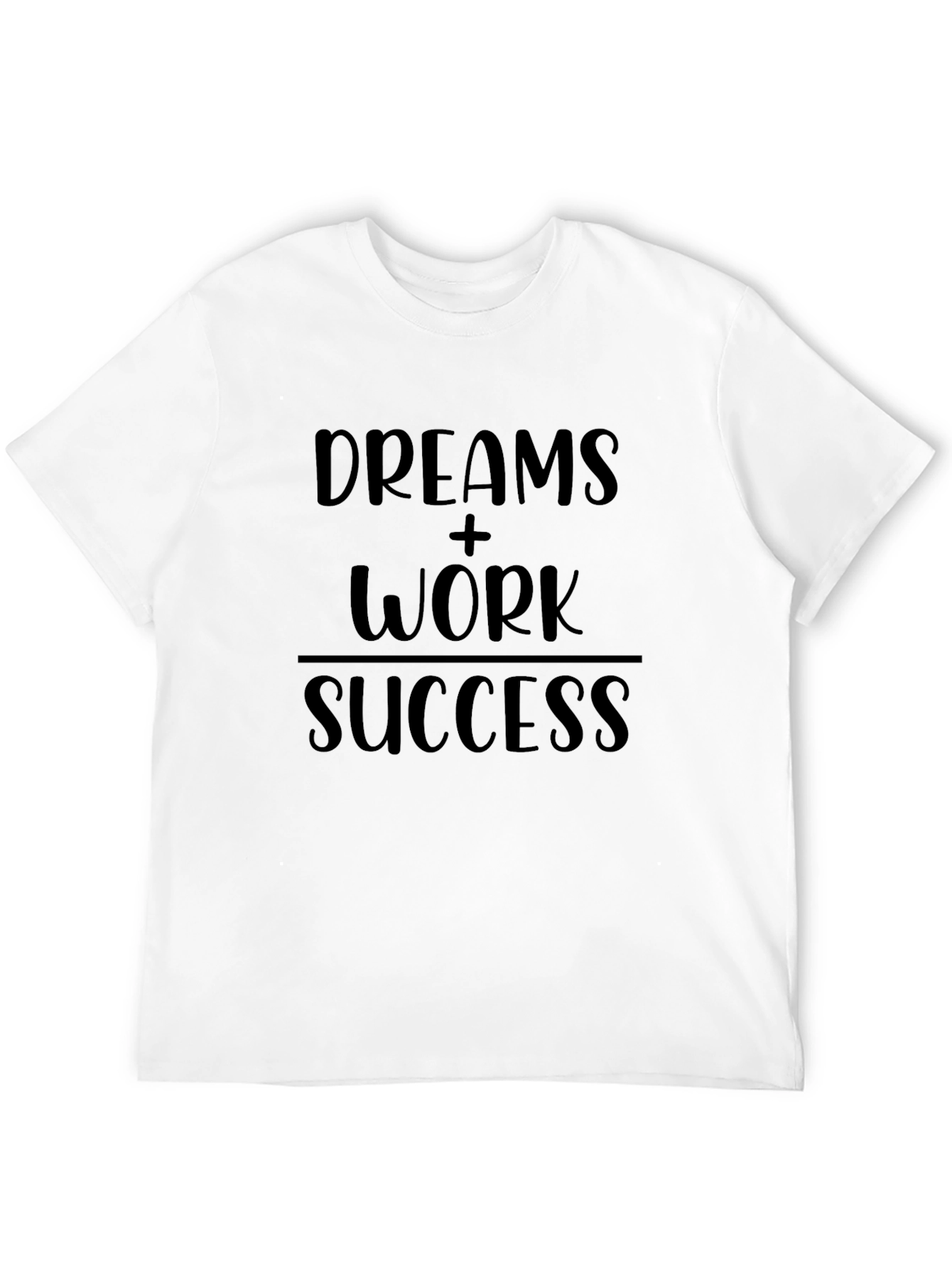 Black Dreams + Work = Success Graphic Tee - Black view 12