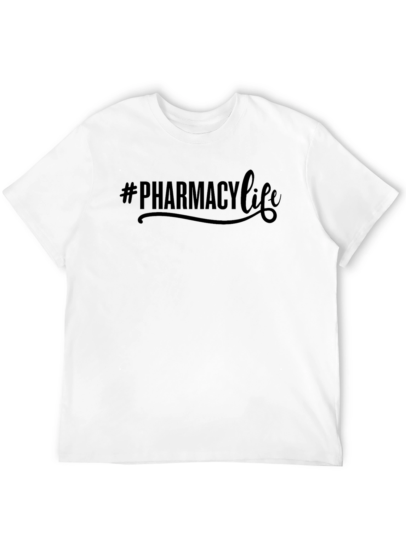 Black Pharmacy Life T-Shirt - Black Crew Neck view 12
