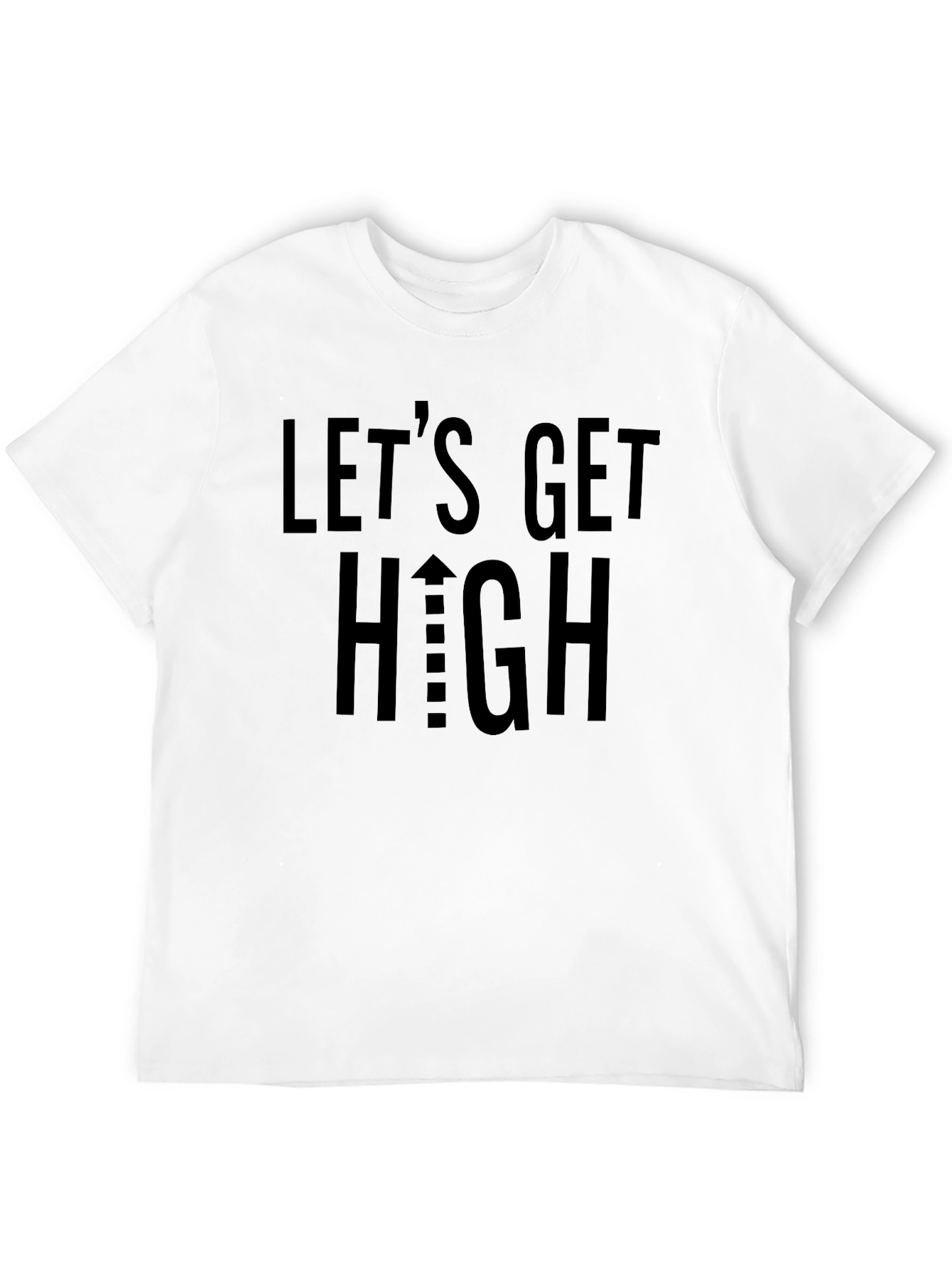 Black Let's Get High Black Graphic Tee view 12