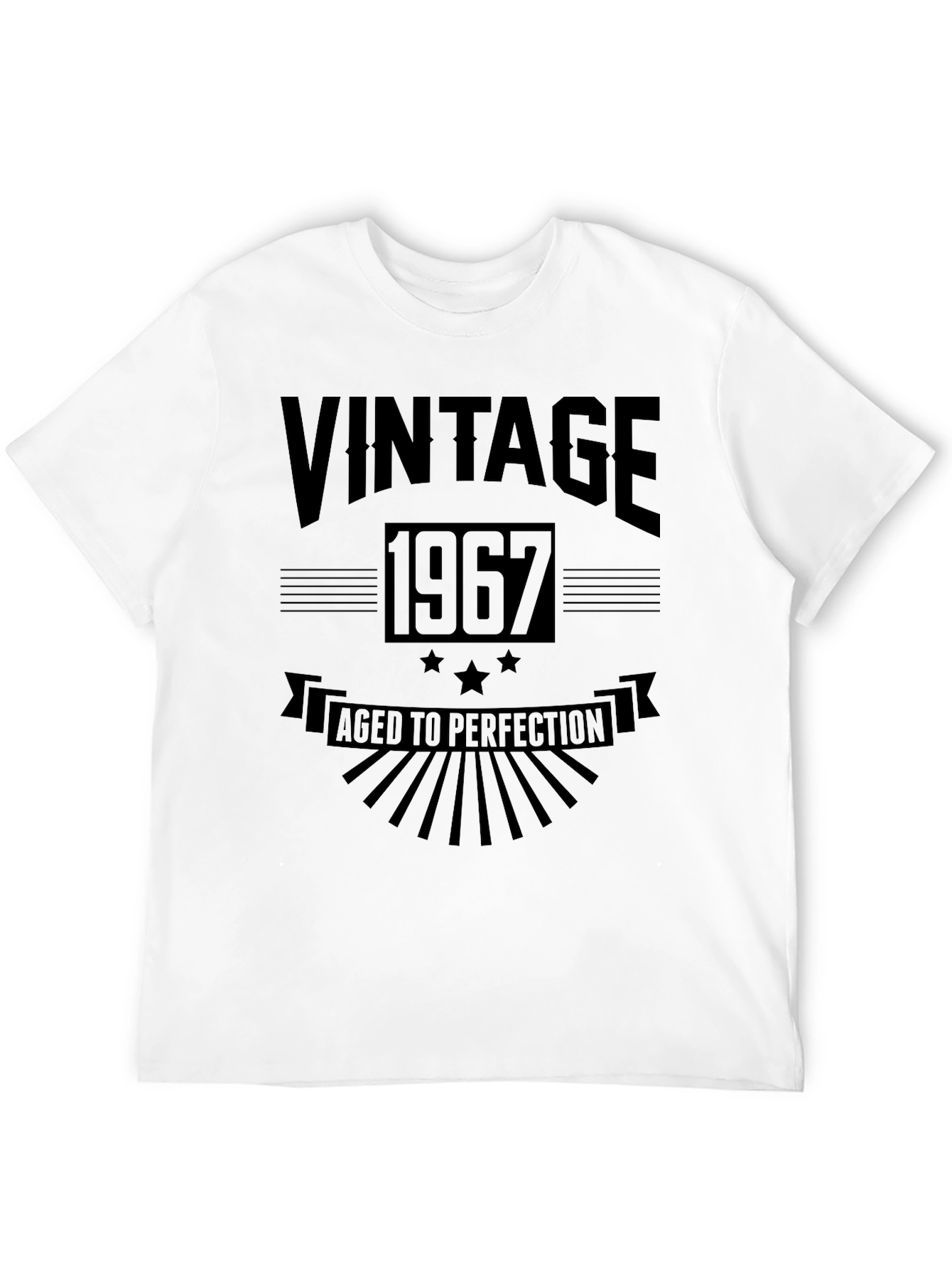 Black Vintage 1967 Aged to Perfection Black T-Shirt view 12