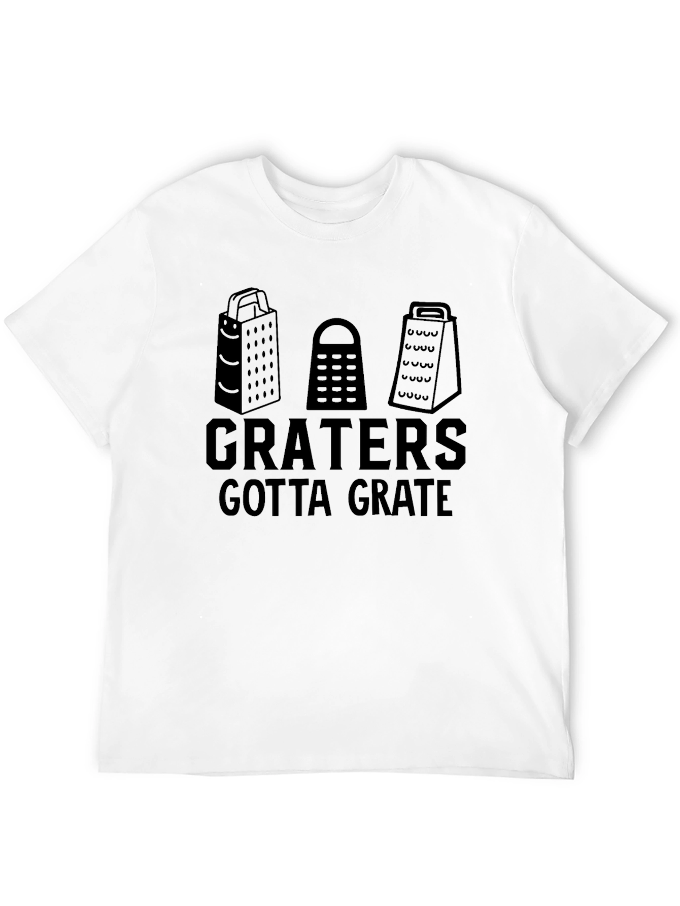 Black Funny Graters Gotta Grate Black T-Shirt view 12