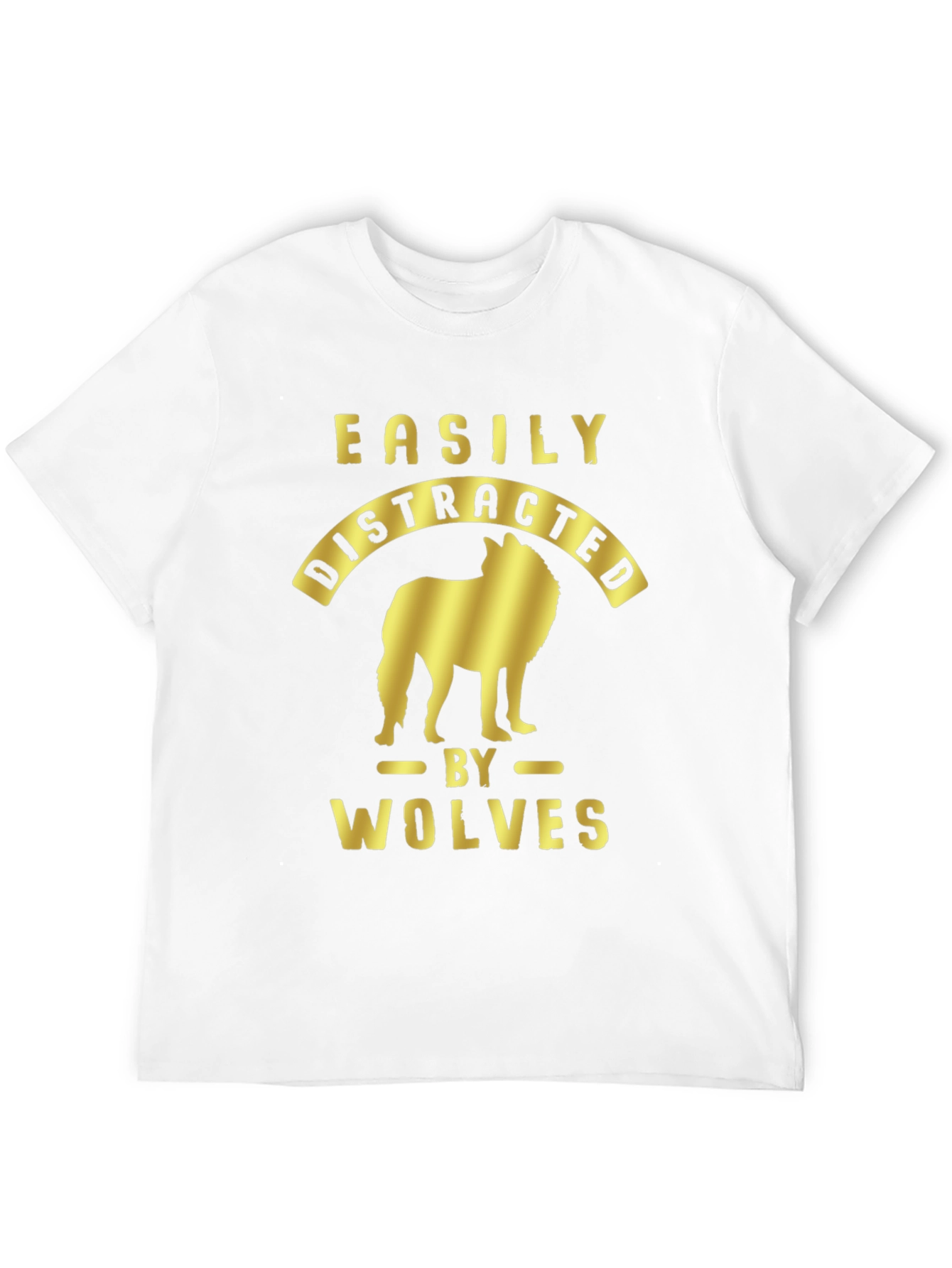 Black Easily Distracted by Wolves Graphic Tee view 12